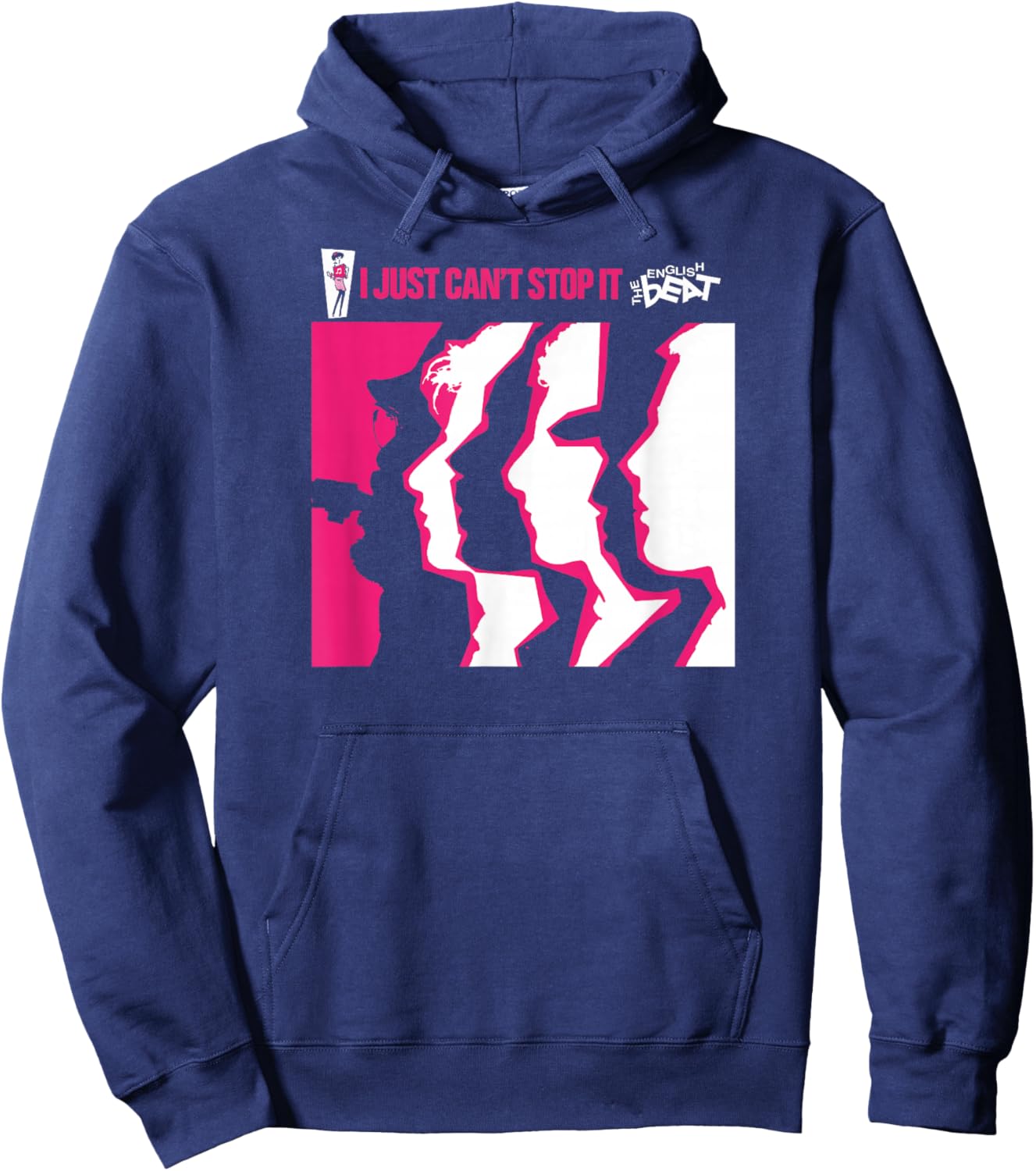 The English Beat I Just Cant Stop It Faces Hoodie - Hoodie | Navy