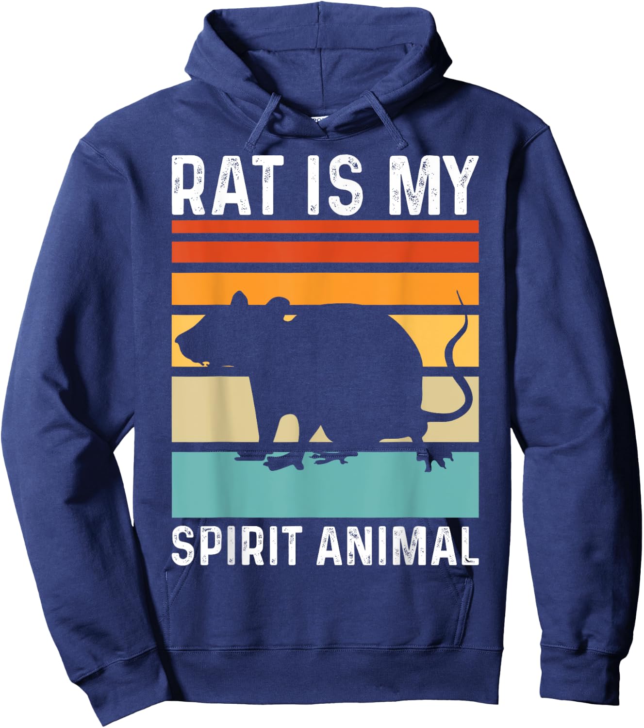 Kids Rat Is My Spirit Animal Funny Hoodie - Hoodie | Navy