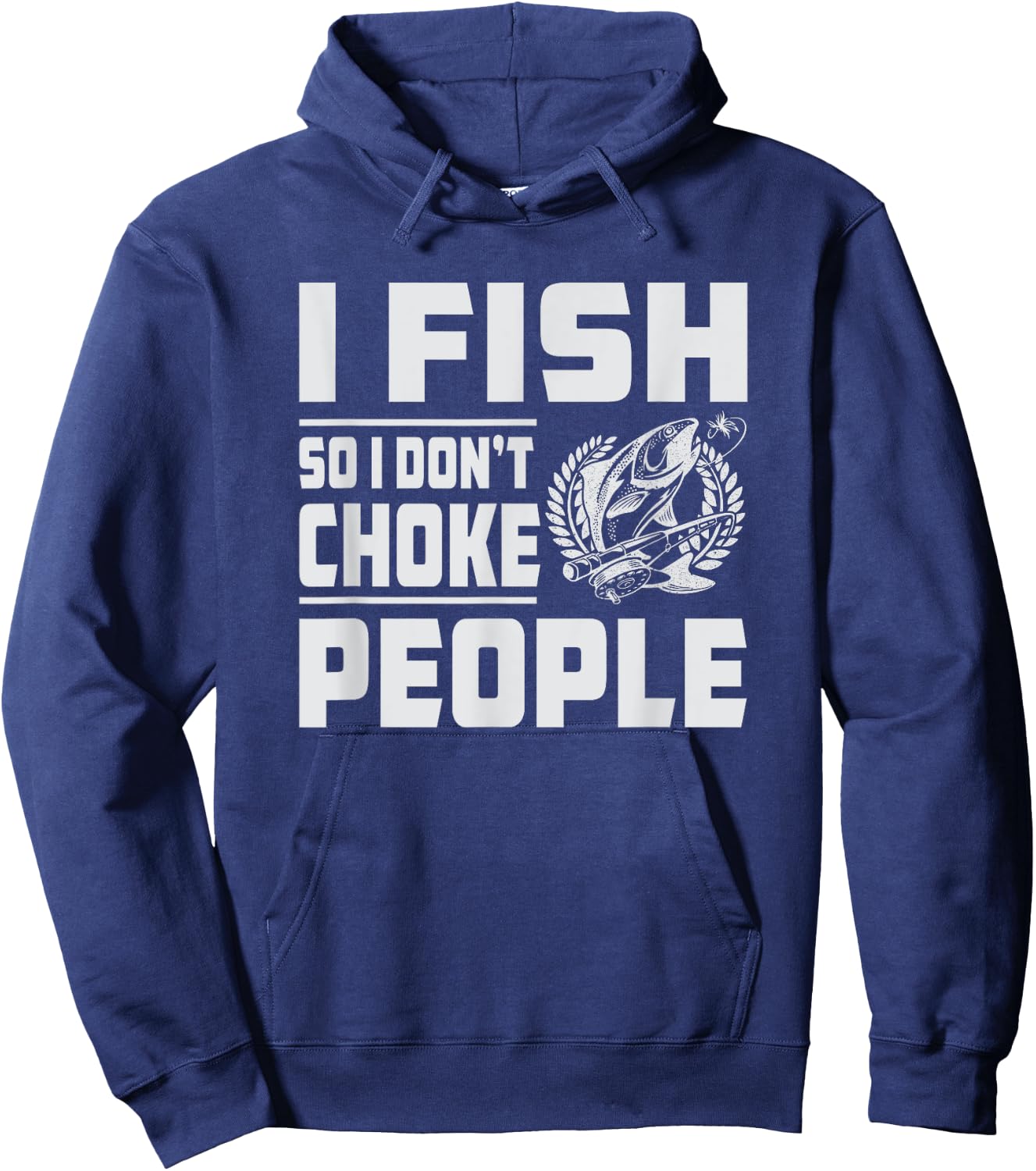 Funny Bass Fishing Hoodie - Hoodie | Navy