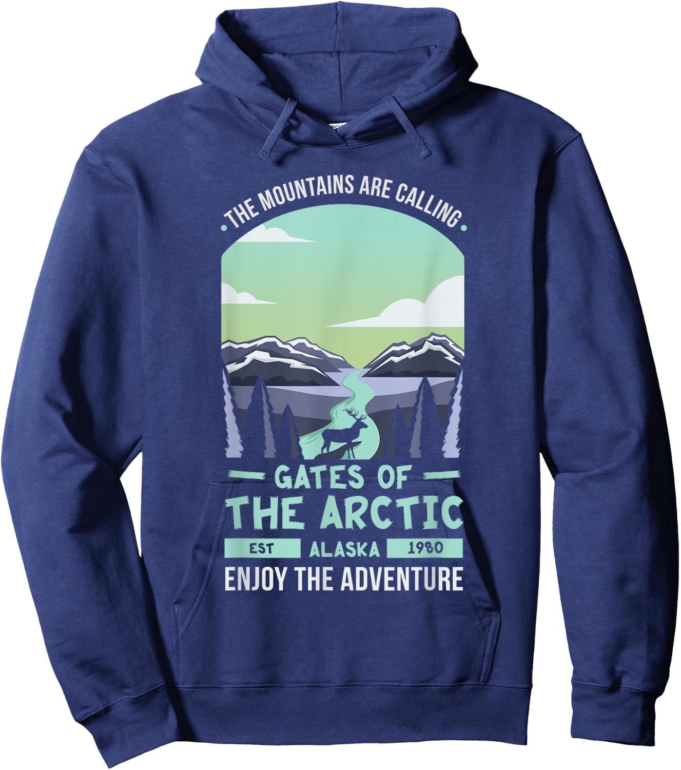 Gates of the Arctic National Park US Alaska Hoodie - Hoodie | Navy