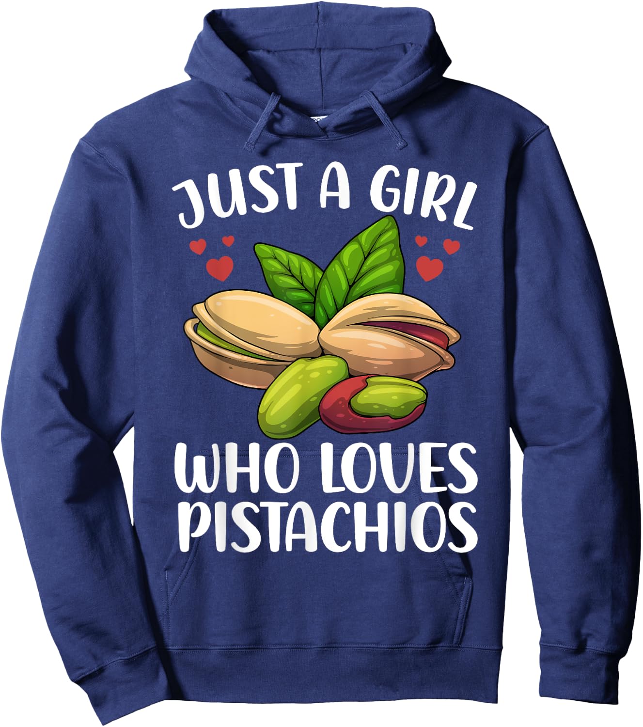 Pistachio Art Girls Fruit Nut Vegan Pistachios Hoodie - Hoodie | Navy