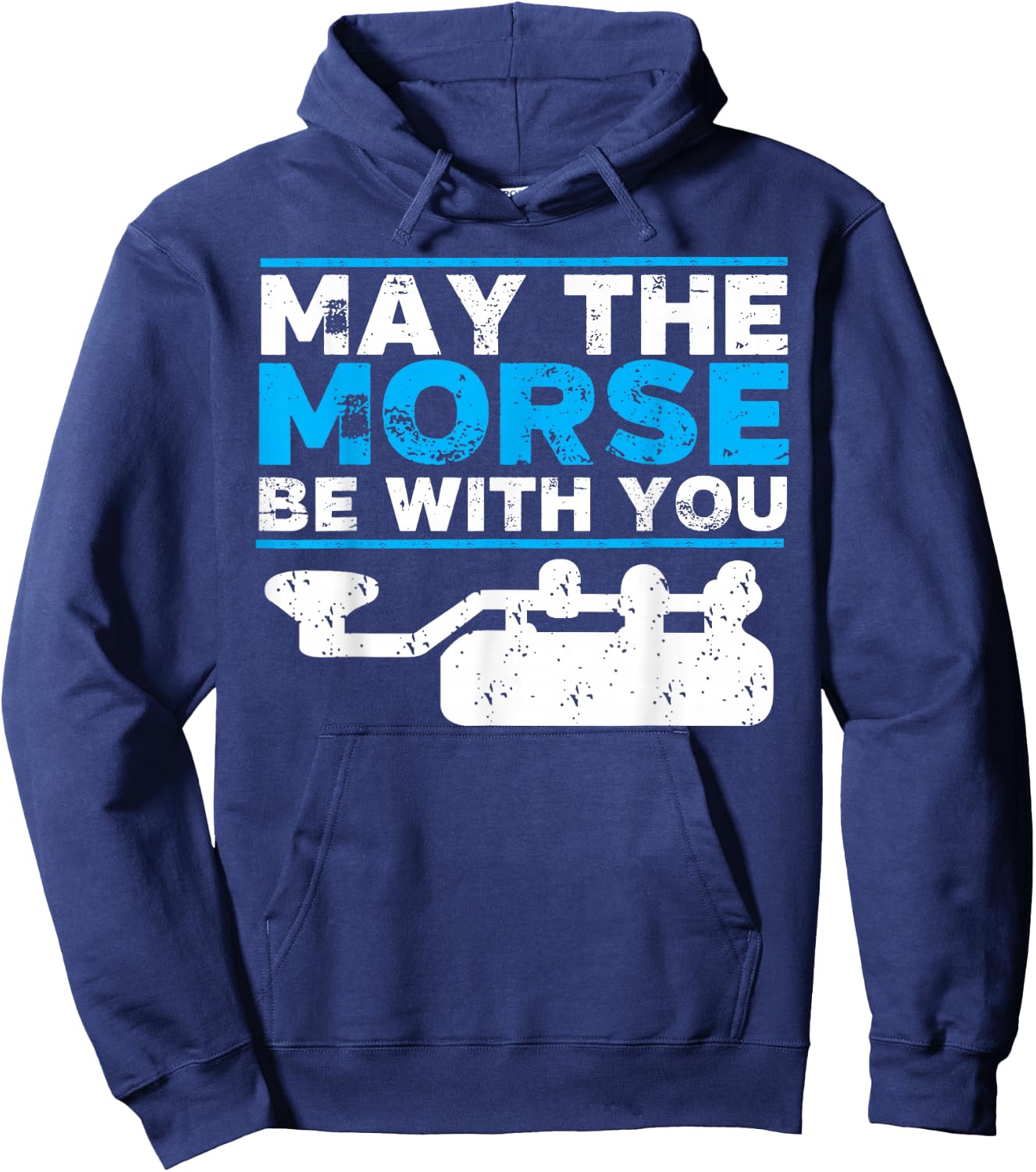 May The Morse Be With You - Ham Radio Gift Hoodie - Hoodie | Navy