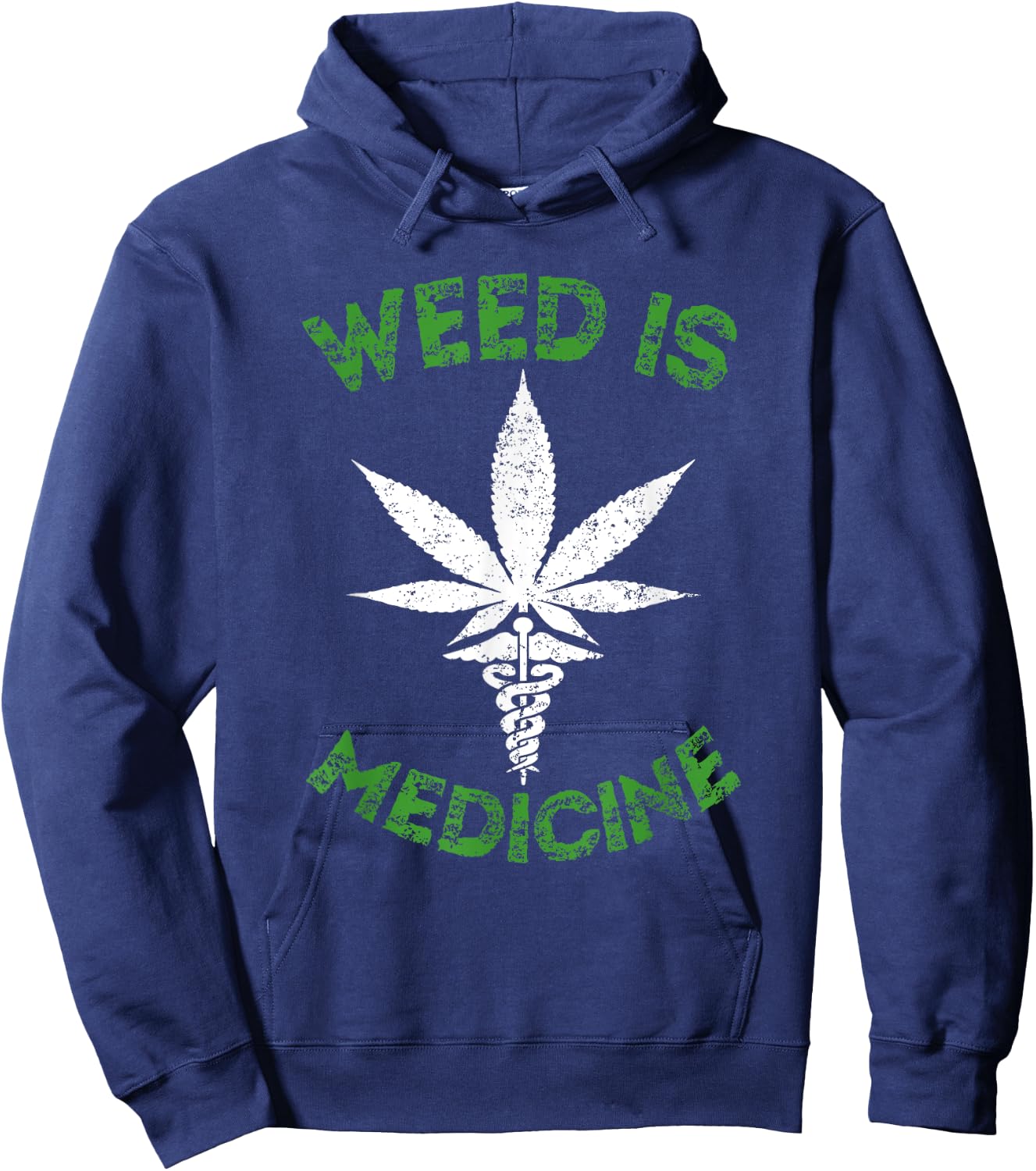 Weed Is Medicine Medical Symbol Cannabis Tea Hoodie - Hoodie | Navy