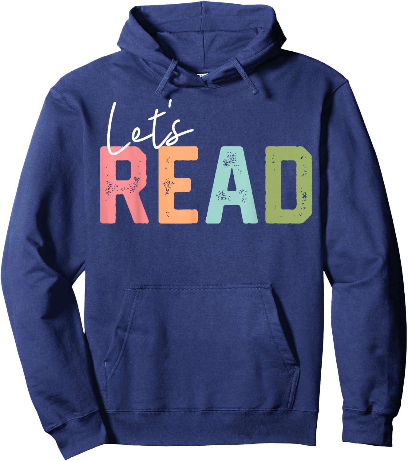 Let's Read Book Lovers Book Nerd Bookworm Hoodie - Hoodie | Navy