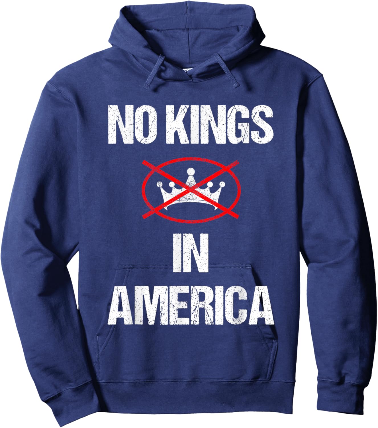 No Kings in America Supreme Court Protest Hoodie - Hoodie | Navy