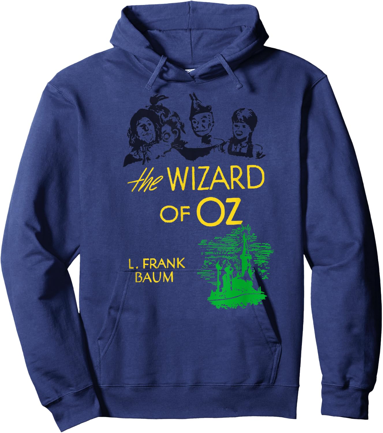 Oz Shirts & Wizard of OZ Gifts Adult Vintage Retro Wizard of Oz Musical - Grey, Small, Short Sleeve, Classic Fit, Crew Collar, Letter Print, T Back Hoodie - Hoodie | Navy