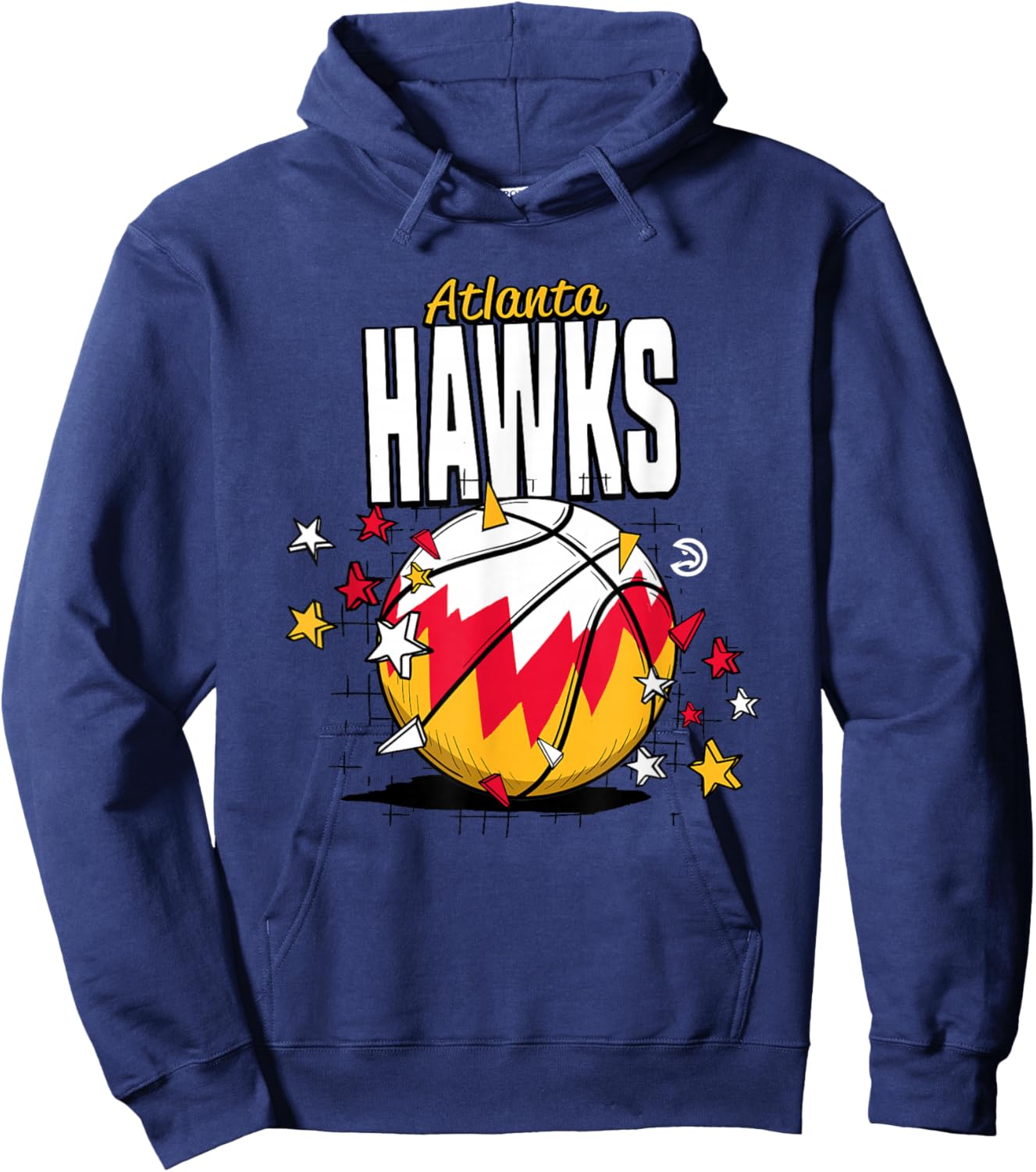 NBA Atlanta Hawks Basketball Doodle Stars Hoodie - Hoodie | Navy