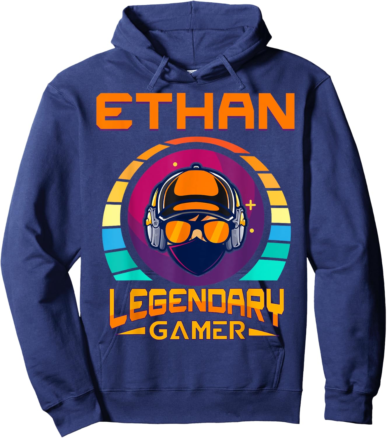 Ethan Legendary Gamer - Personalised Name Gift Hoodie - Hoodie | Navy