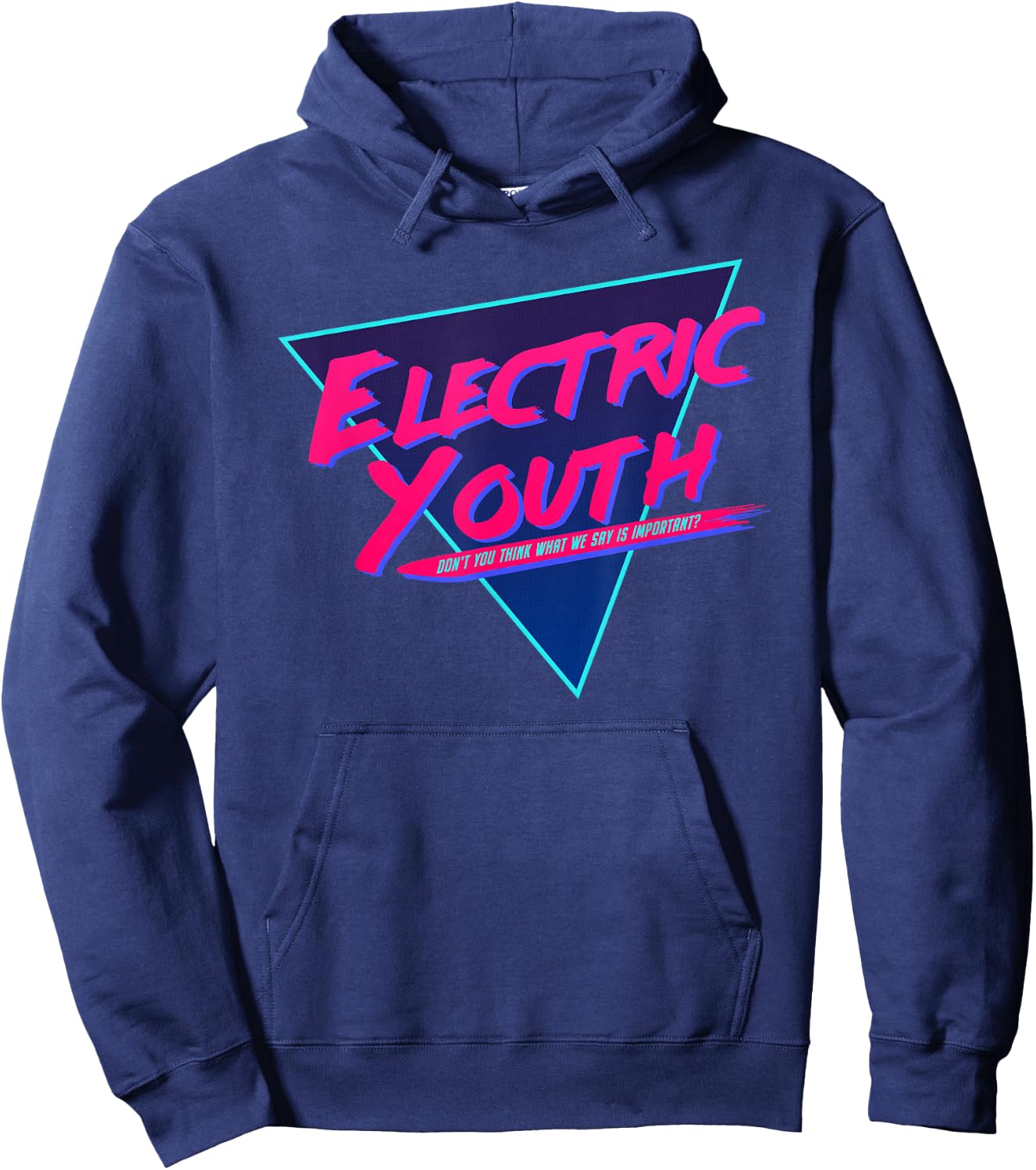 Electric Youth Retro 80s Hoodie - Hoodie | Navy