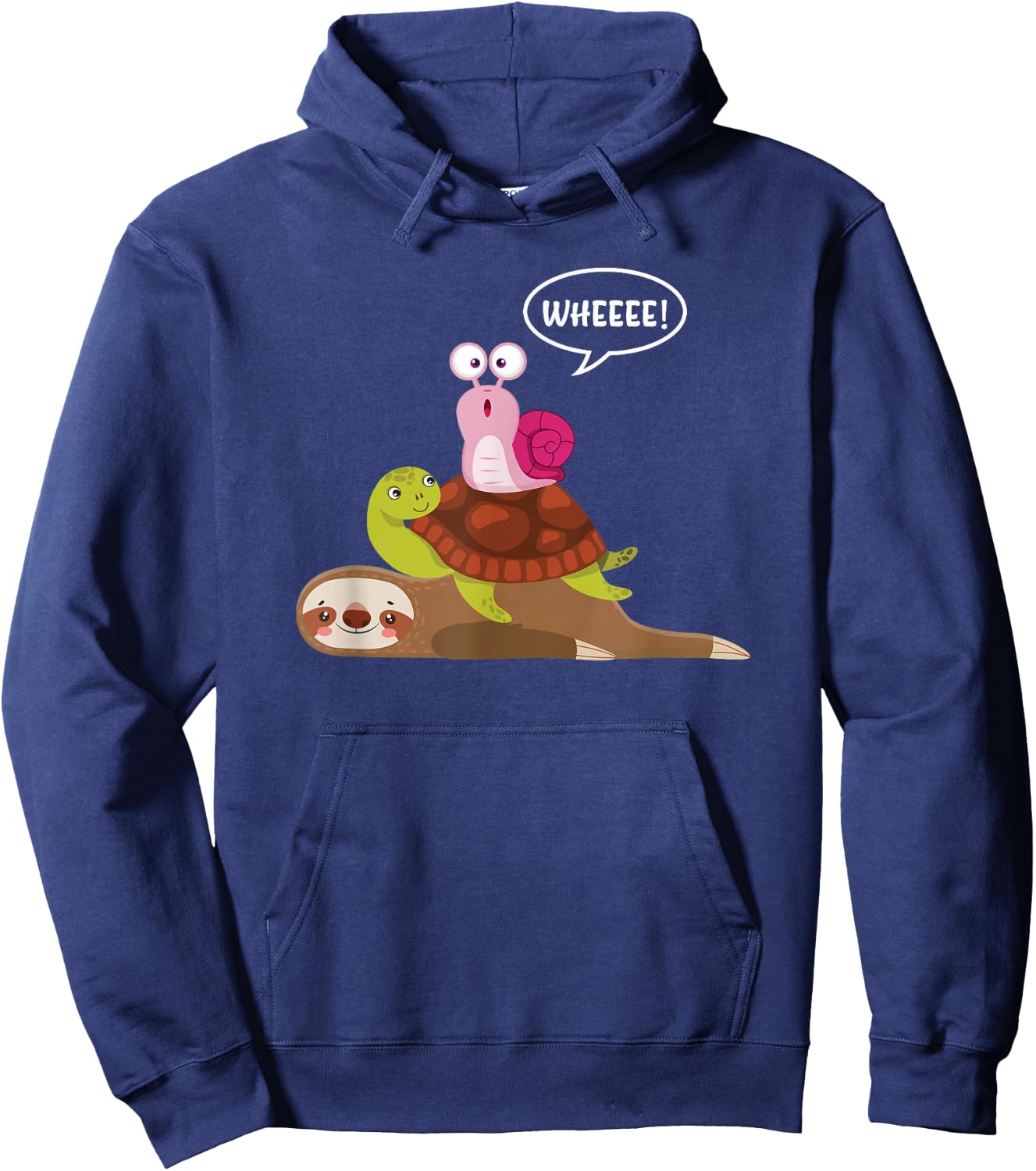Lazy Animal Snail Turtle Sloth Hoodie - Hoodie | Navy