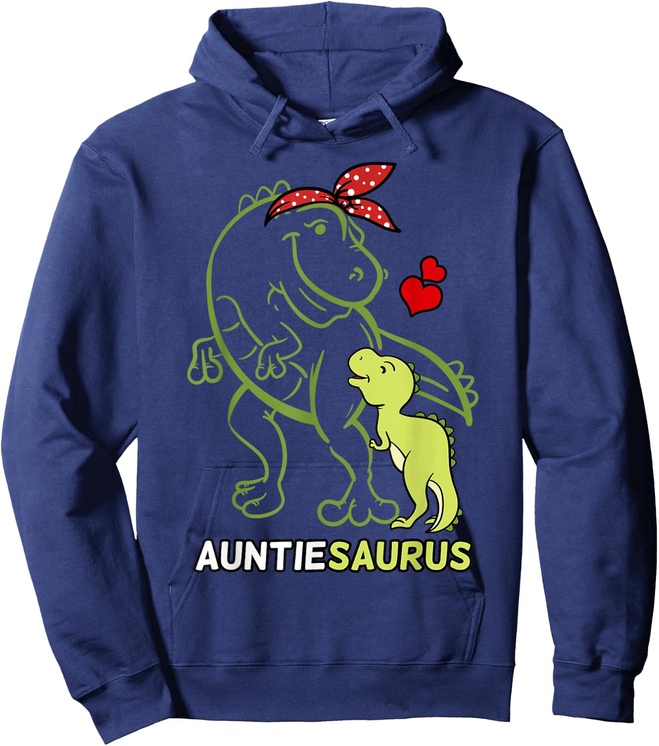 Auntiesaurus Auntie Tyrannosaurus Dinosaur Baby Hoodie - Hoodie | Navy