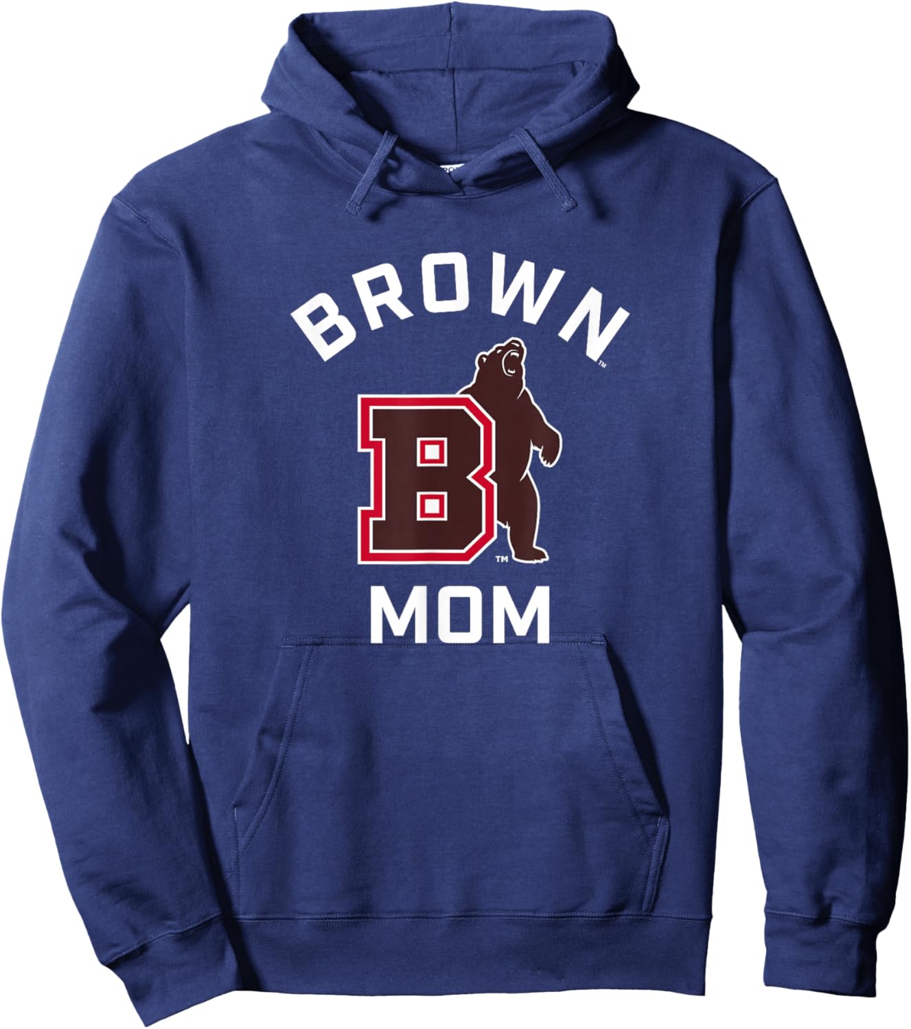 Brown University Bears Arched Mom Hoodie - Hoodie | Navy