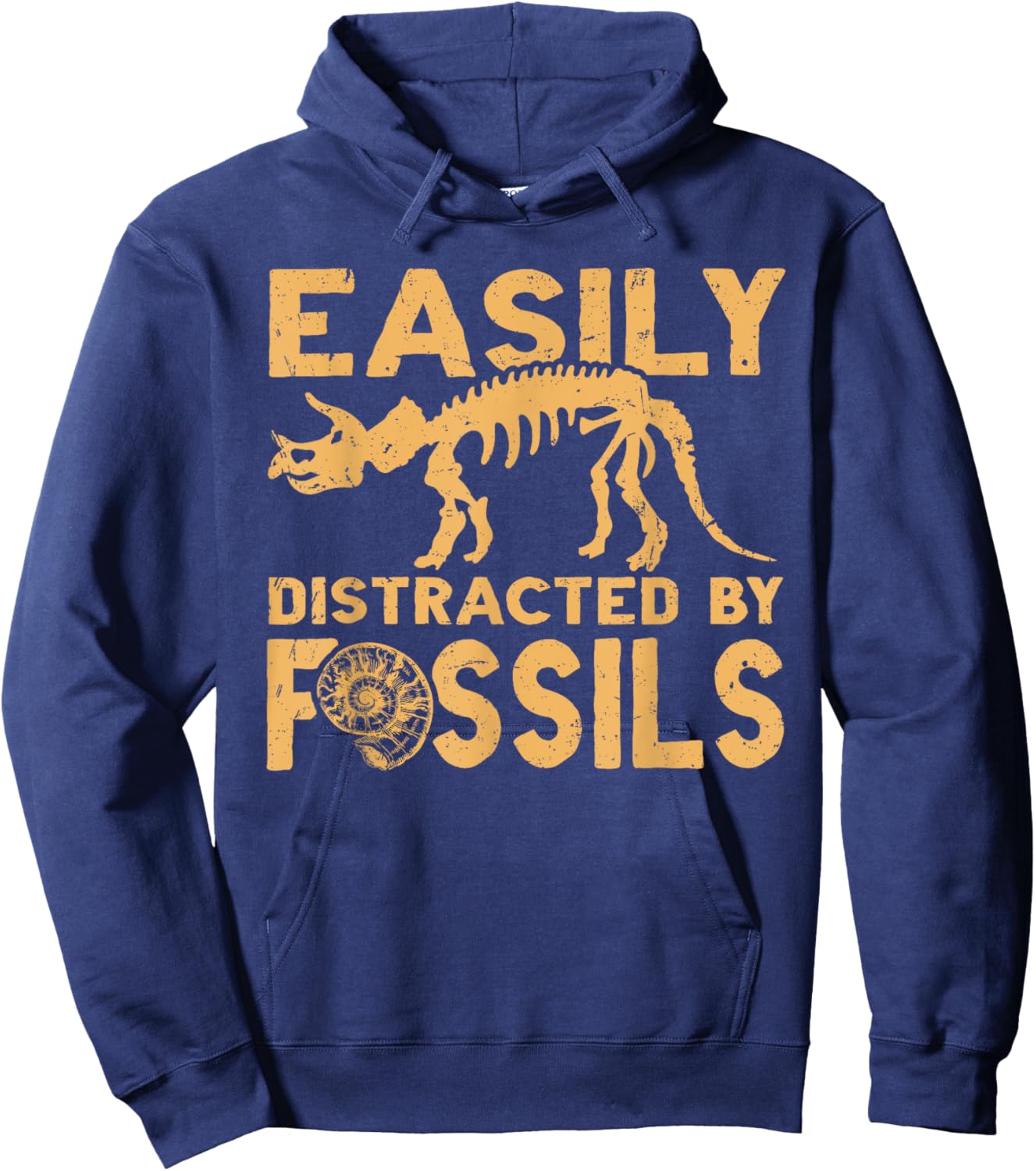 Easily Distracted by Fossils Hoodie - Hoodie | Navy