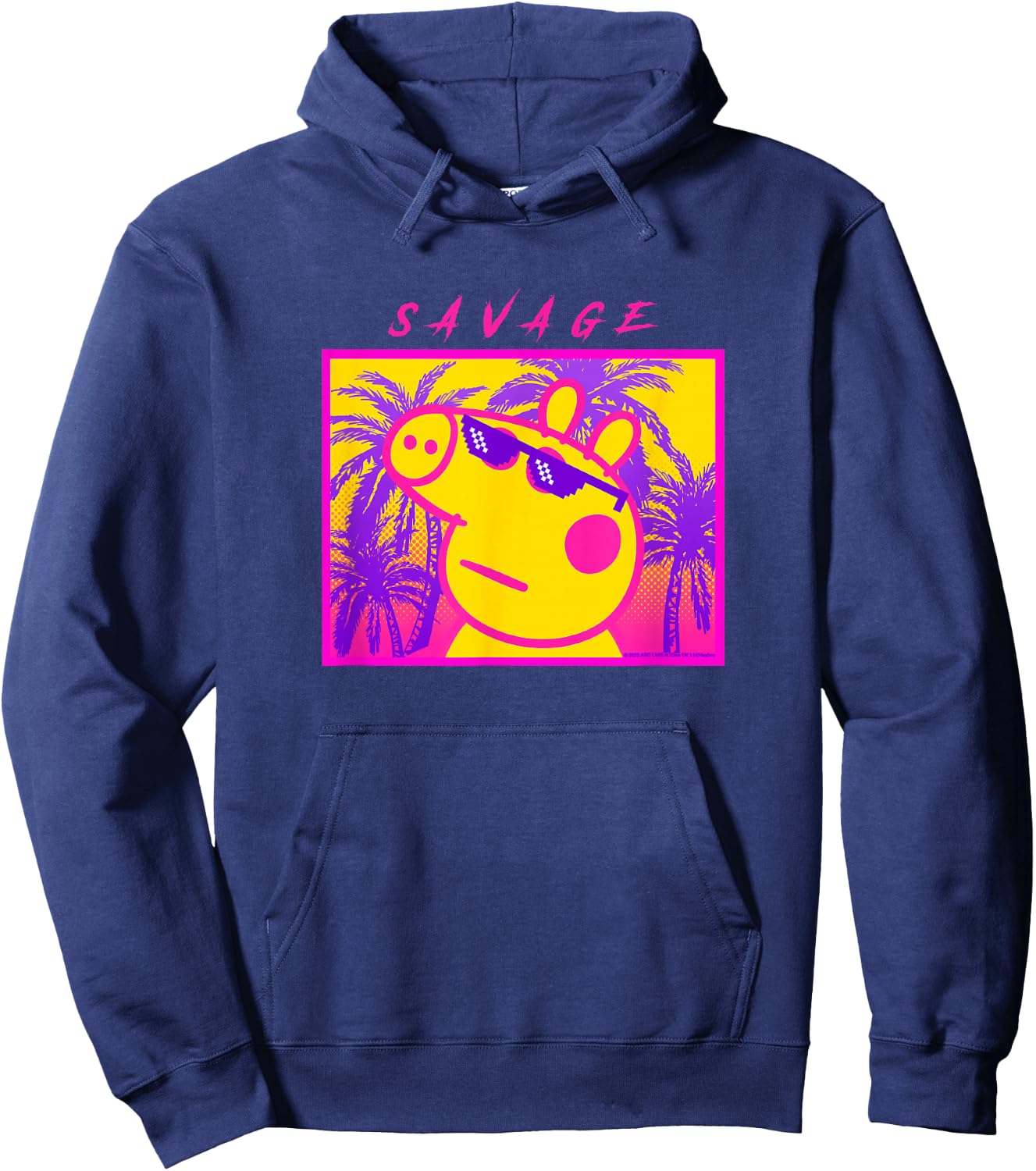 Peppa Pig Savage Portrait Hoodie - Hoodie | Navy
