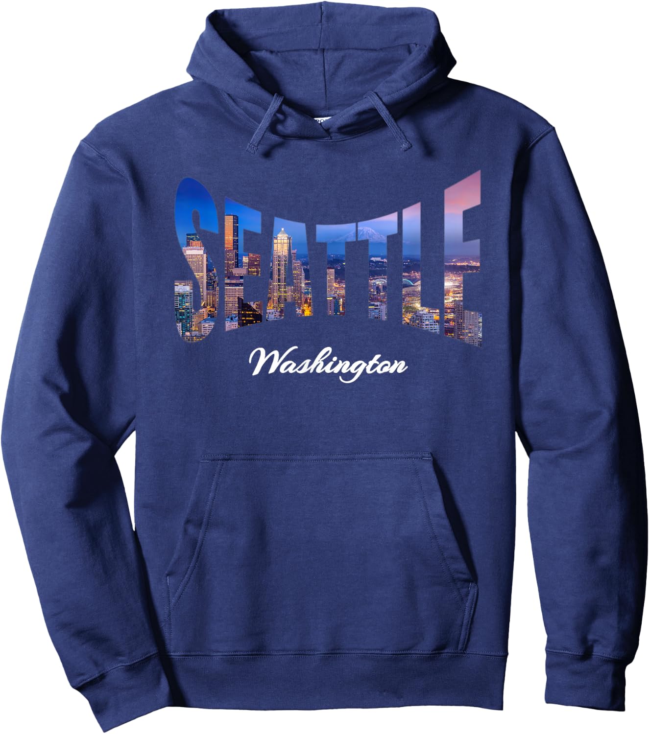 Seattle Washington City Souvenirs Hoodie - Hoodie | Navy