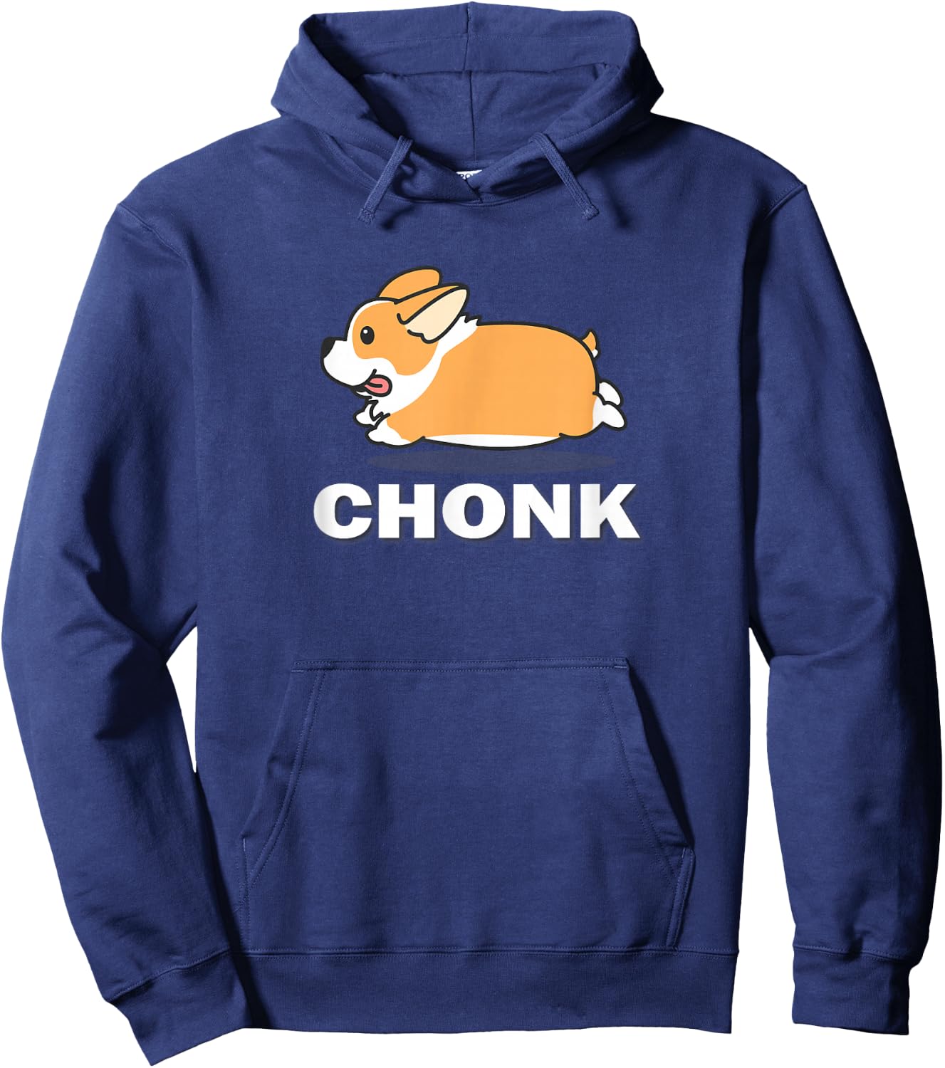 Funny Fat Chonk Pembroke Welsh Corgi Dog Lover Hoodie - Hoodie | Navy