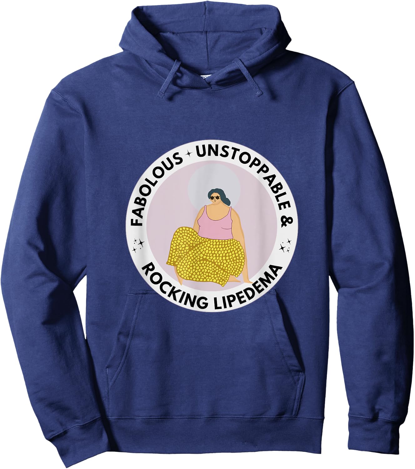 Fabolous Unstoppable & Rocking Lipedema Hoodie - Hoodie | Navy