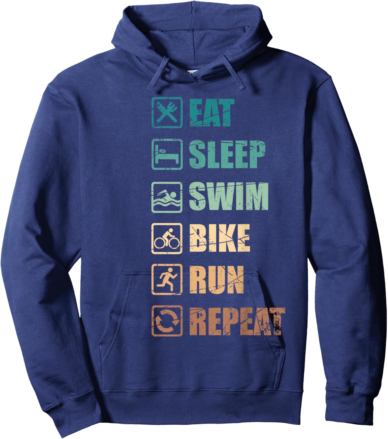 Funny Hobby Triathlete Gift Sports Triathlon Hoodie - Hoodie | Navy