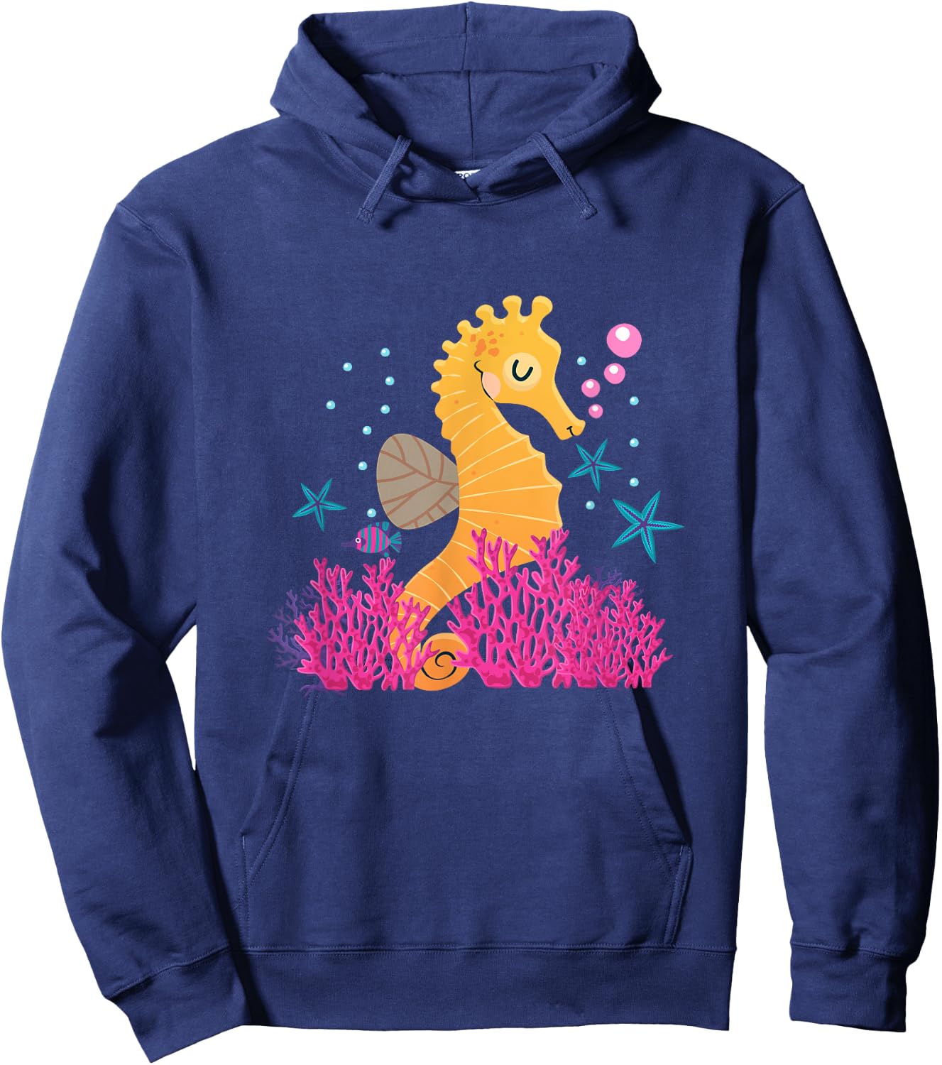 Sea Animal Ocean Creature Seahorse Hoodie - Hoodie | Navy