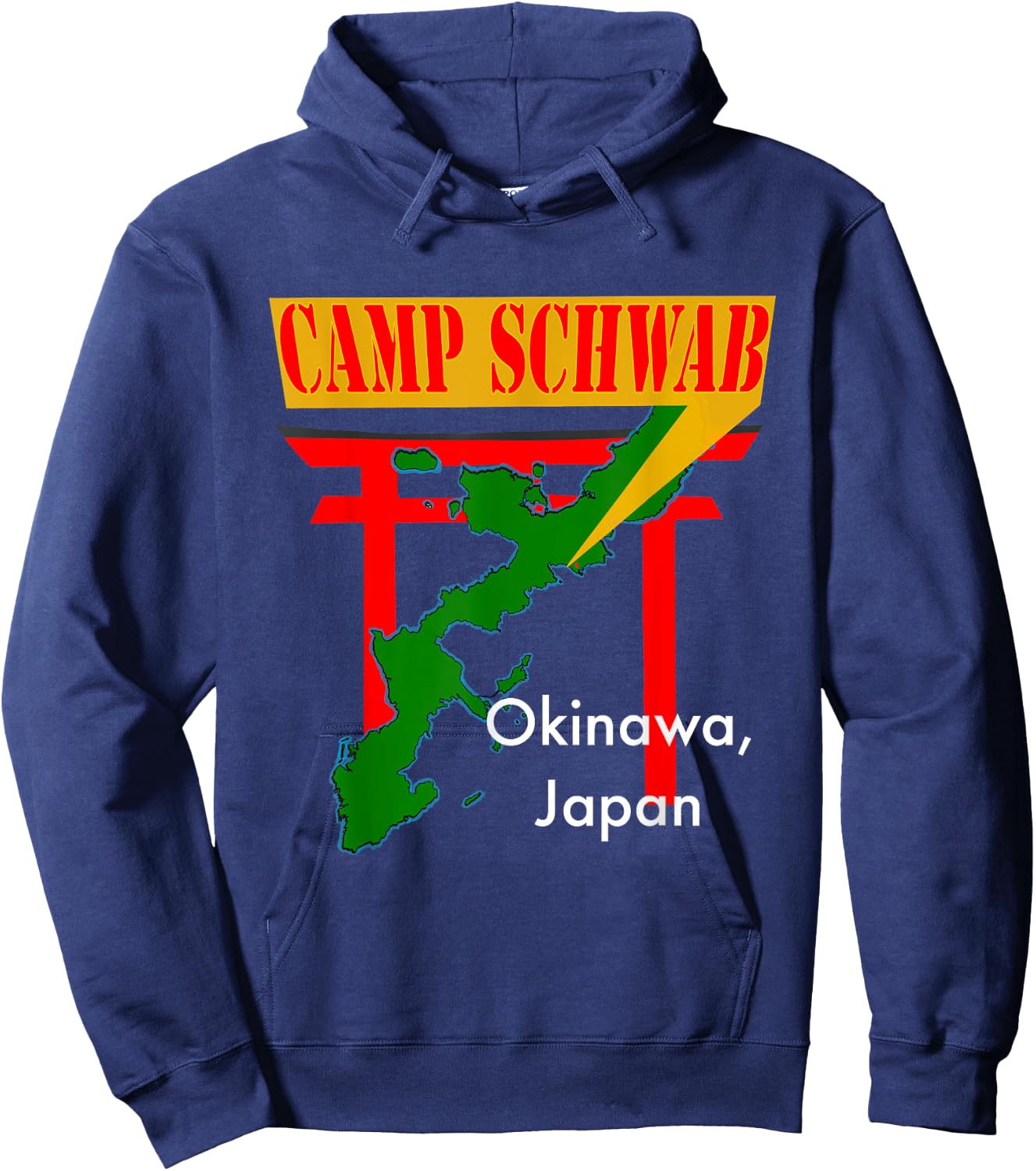 Camp Schwab, Nago, Okinawa, Japan Hoodie - Hoodie | Navy