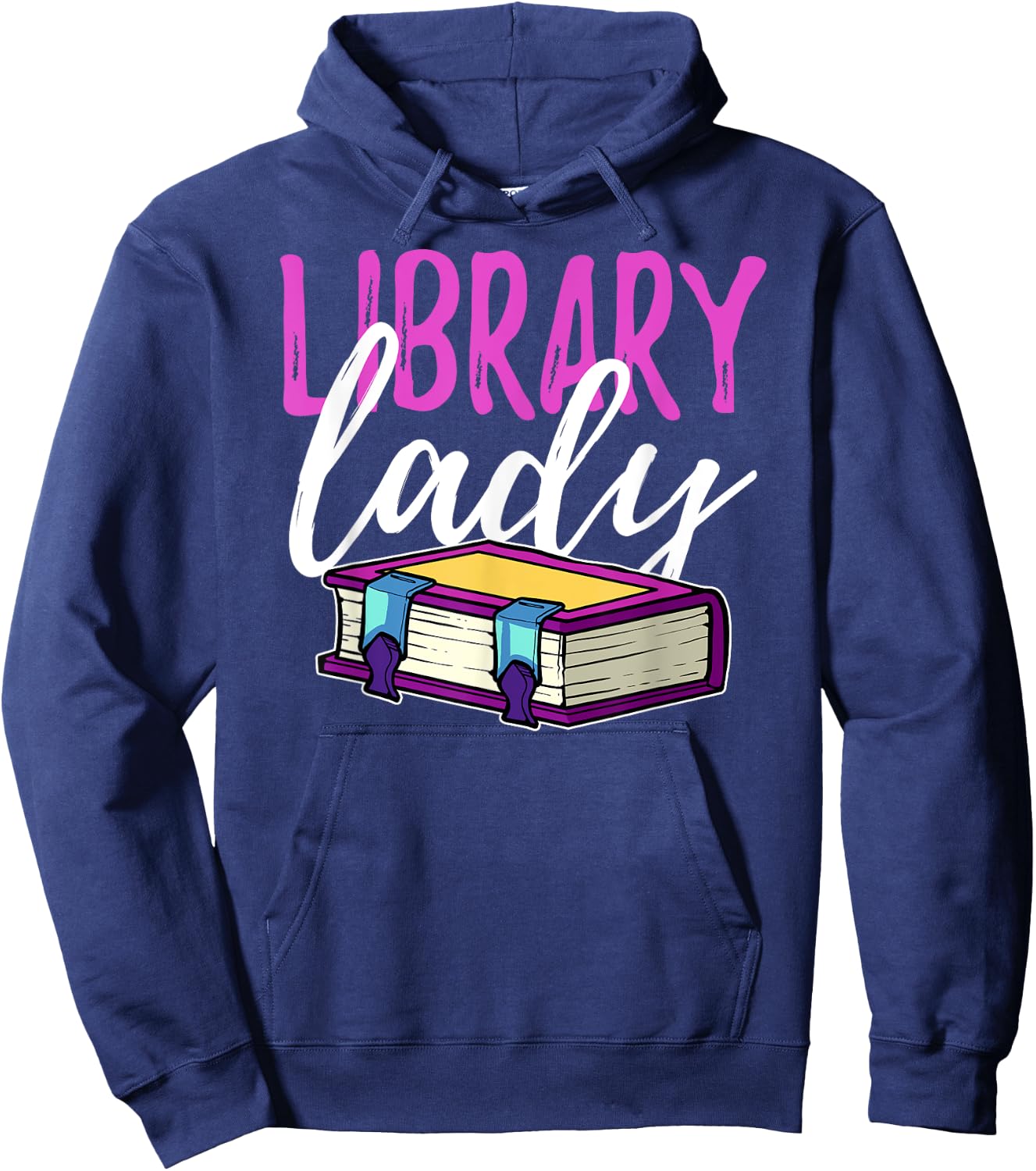 Librarian Library Reading Bookworm Books Hoodie - Hoodie | Navy