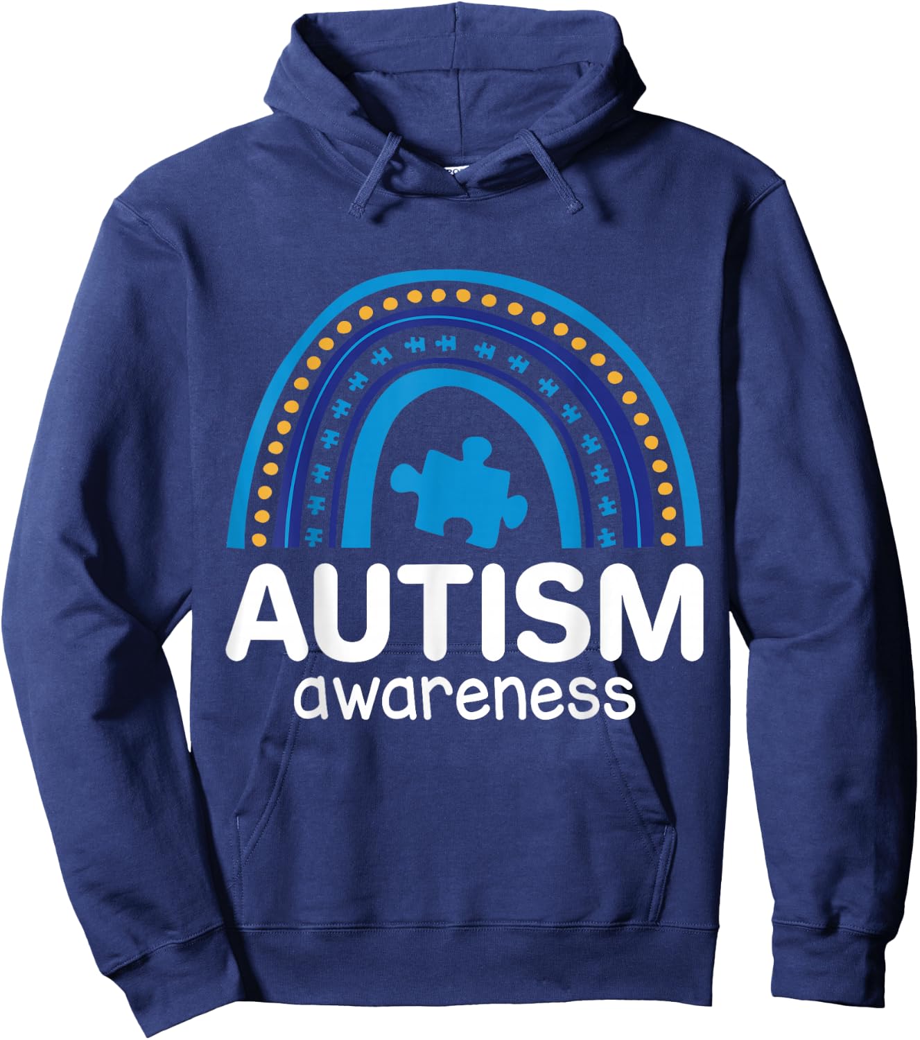 Autism Awareness Month Rainbow Hoodie - Hoodie | Navy