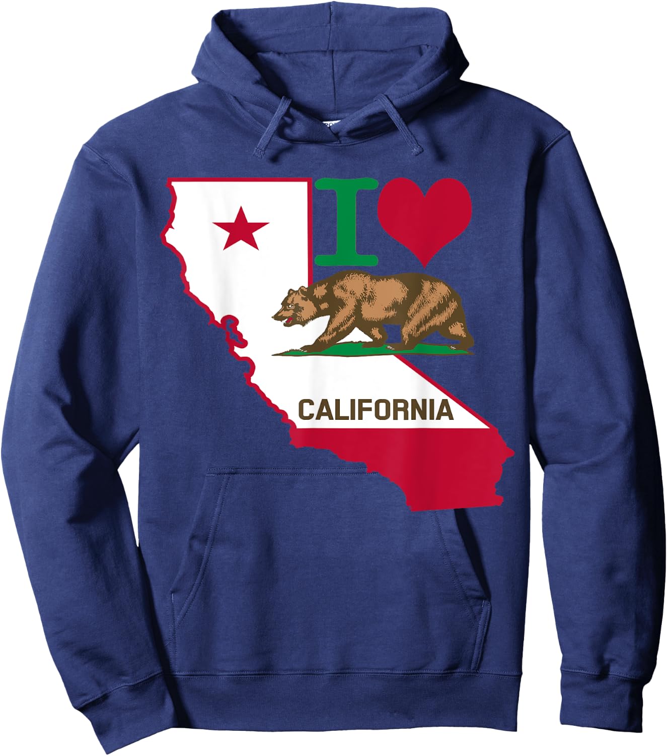 I Love California Hoodie - Hoodie | Navy
