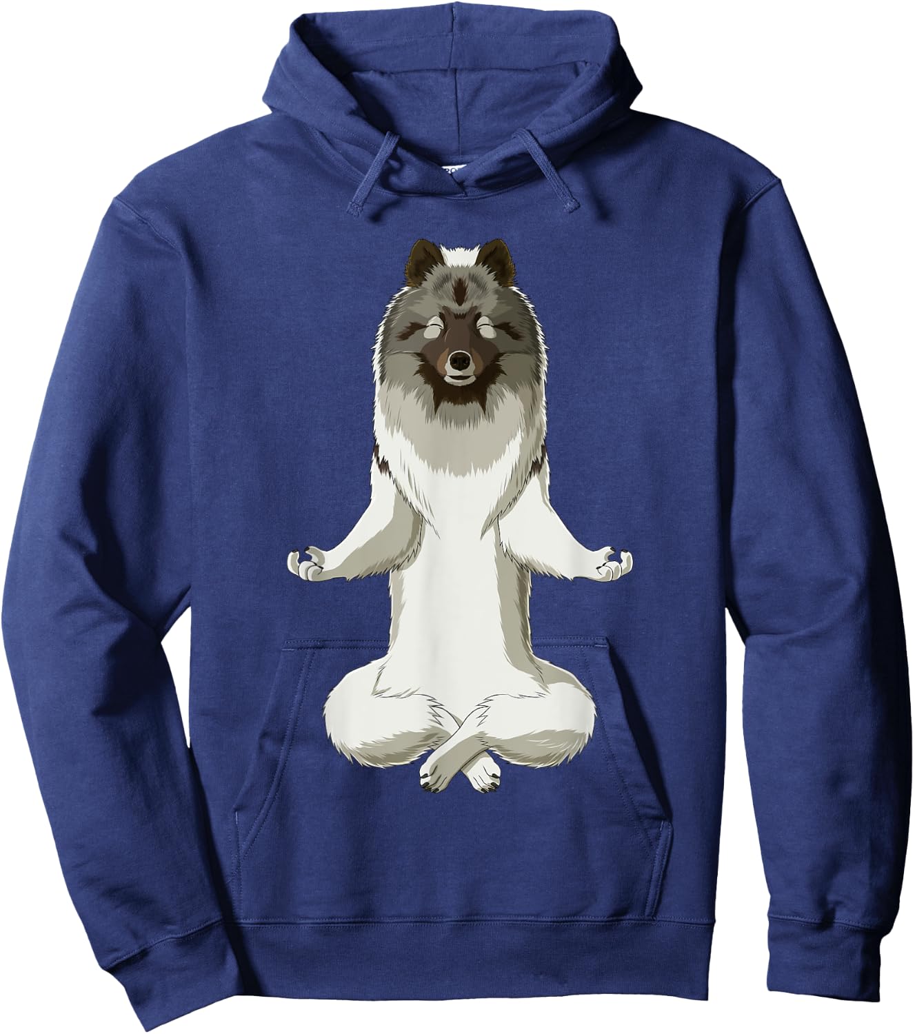 Funny Yoga Dog Keeshond Hoodie - Hoodie | Navy