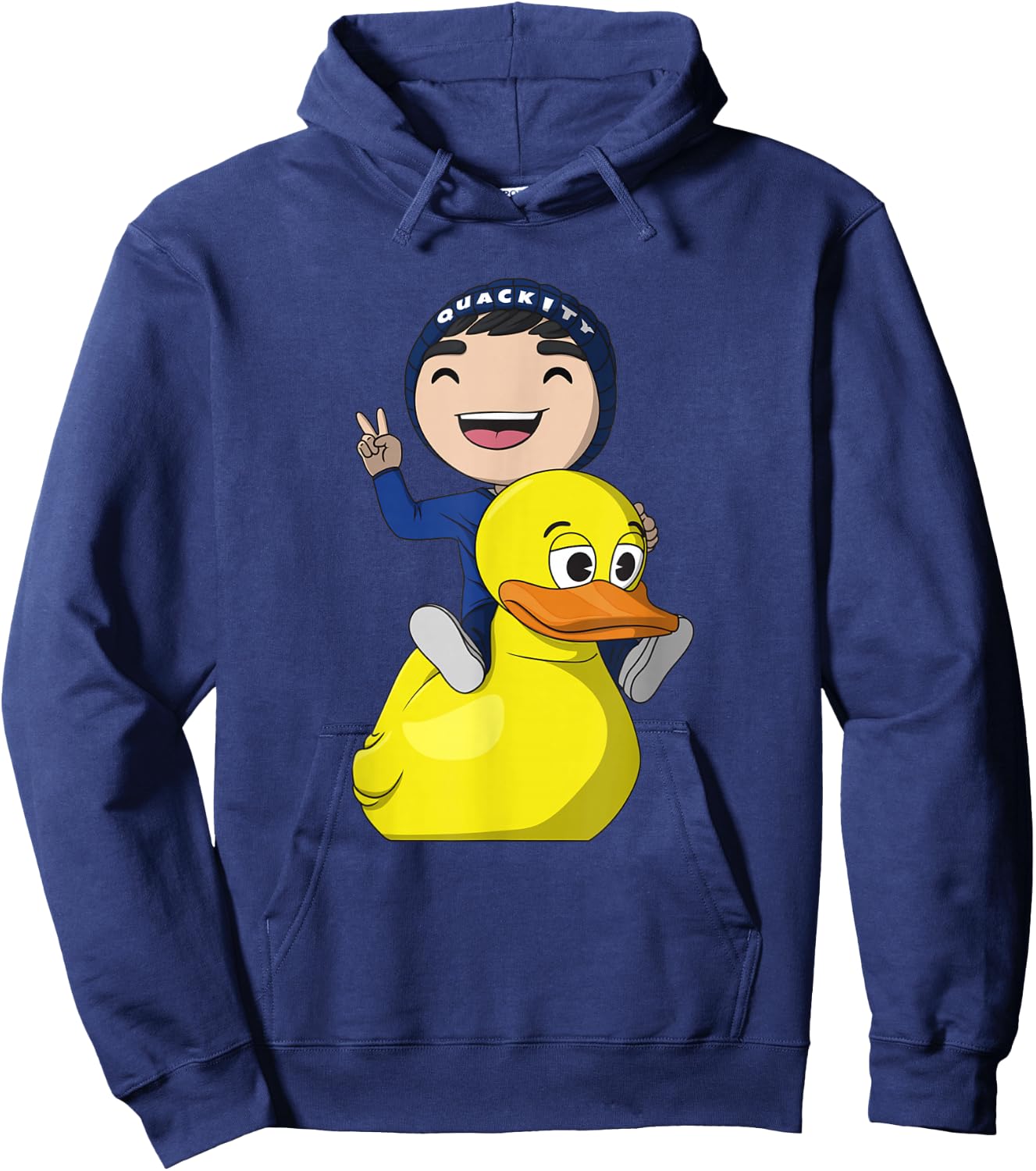 Quackity Black Small Hoodie - Hoodie | Navy