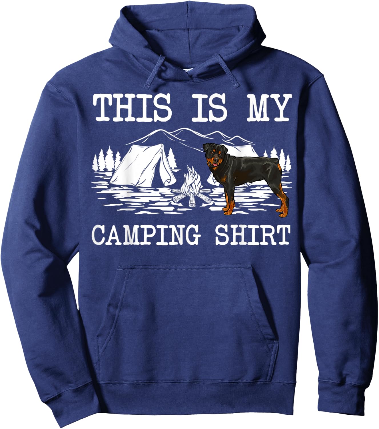 Campfire Rottweiler Dog This Is My Camping Hoodie - Hoodie | Navy