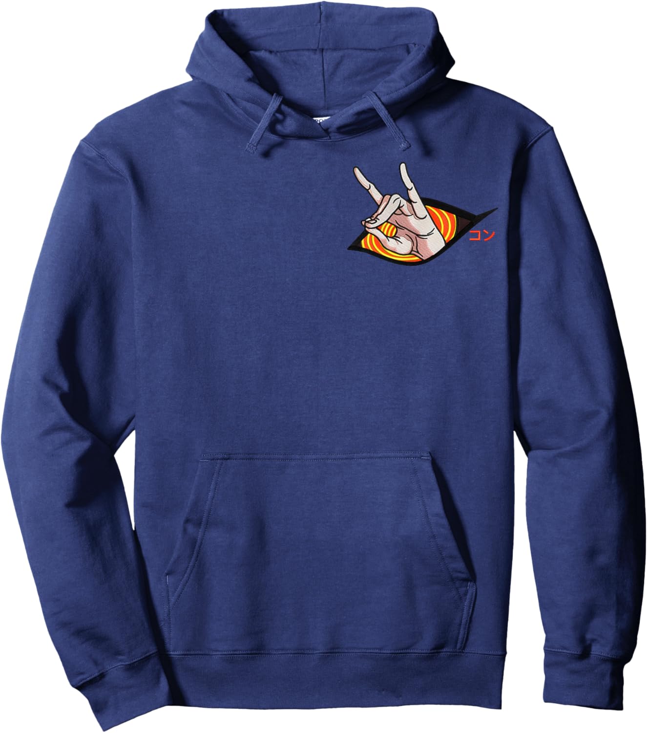 Kon, AKI, Chainsaw Hand Sign Hoodie - Hoodie | Navy