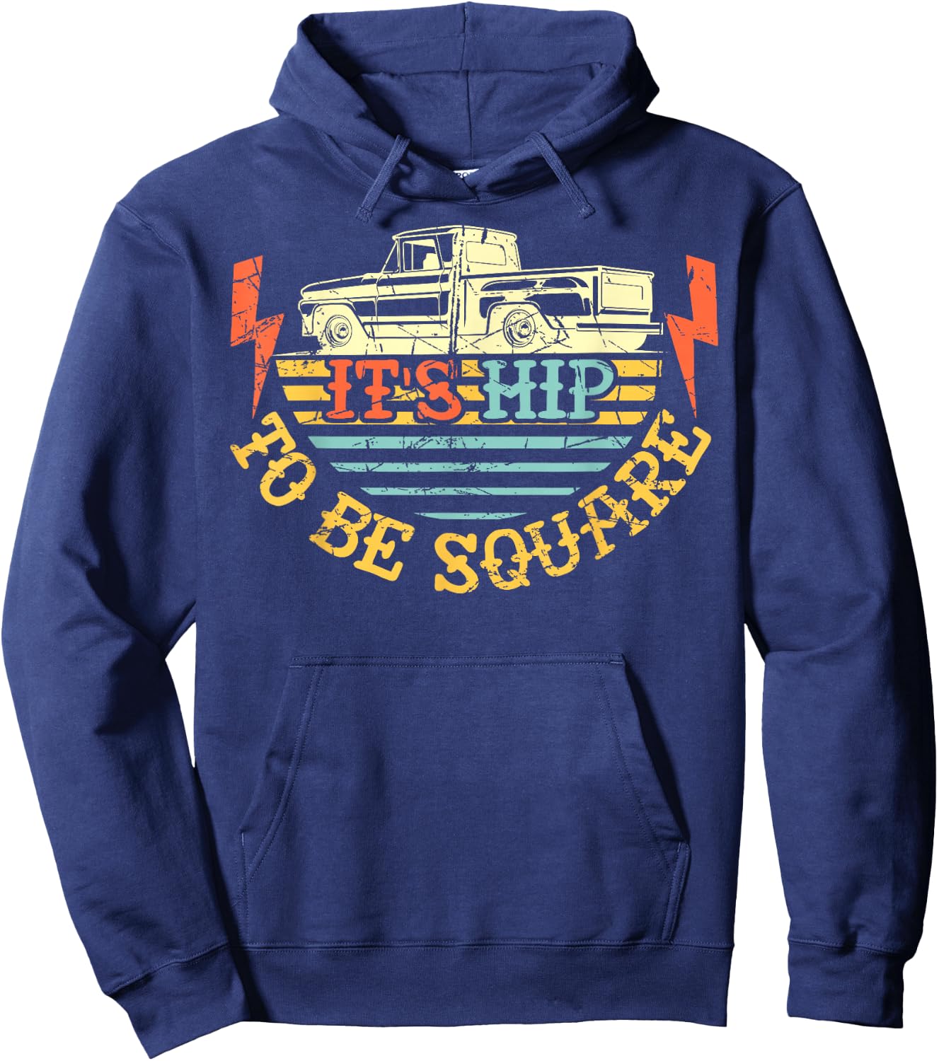 It's Hip To Be Square Vintage squarebody Hoodie - Hoodie | Navy