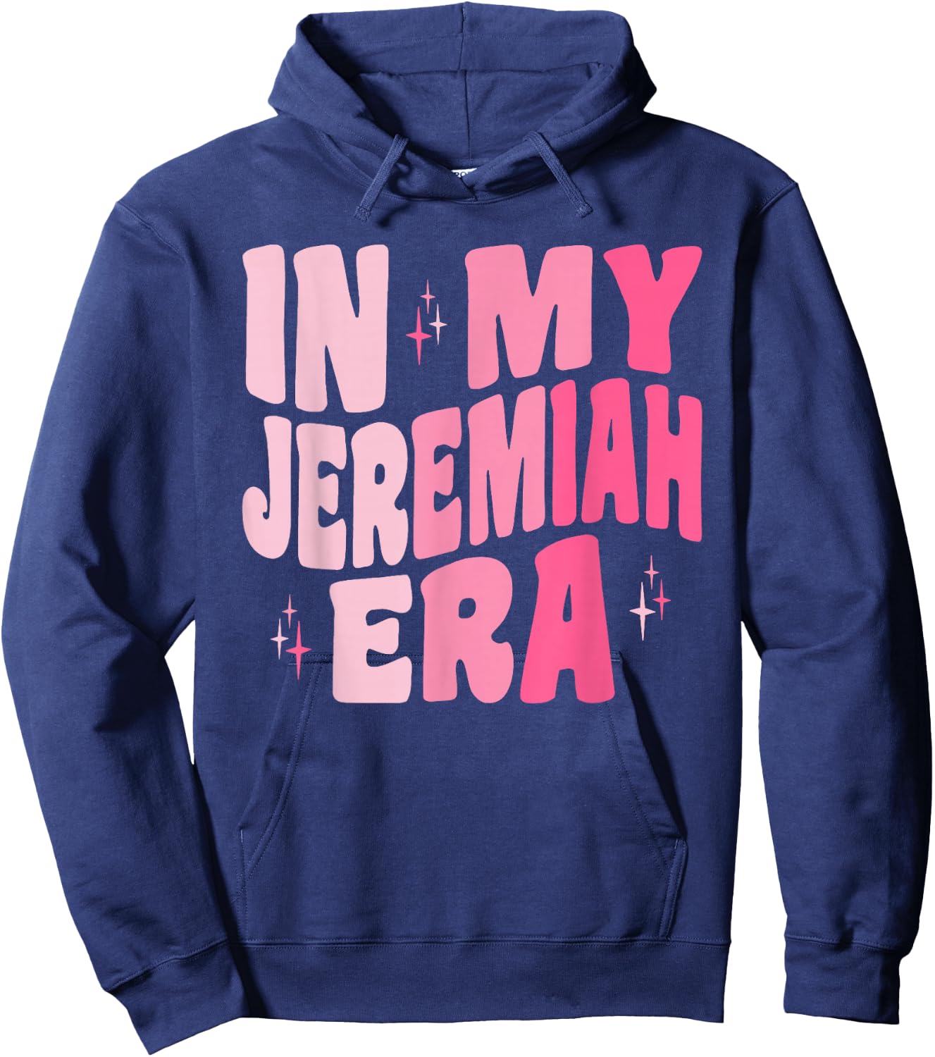 Retro Groovy in My Jeremiah Era Team Jeremiah Hoodie - Hoodie | Navy