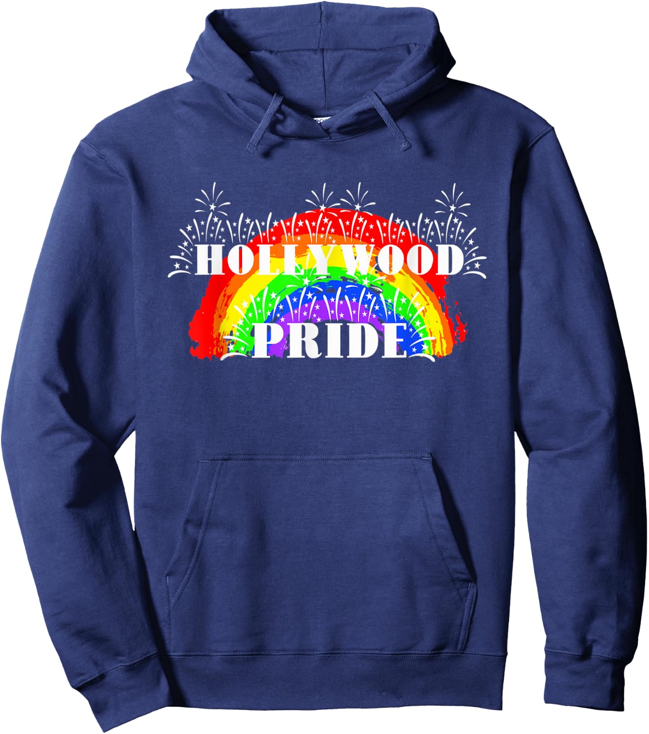 Hollywood Pride Rainbow for Gay Pride Hoodie - Hoodie | Navy