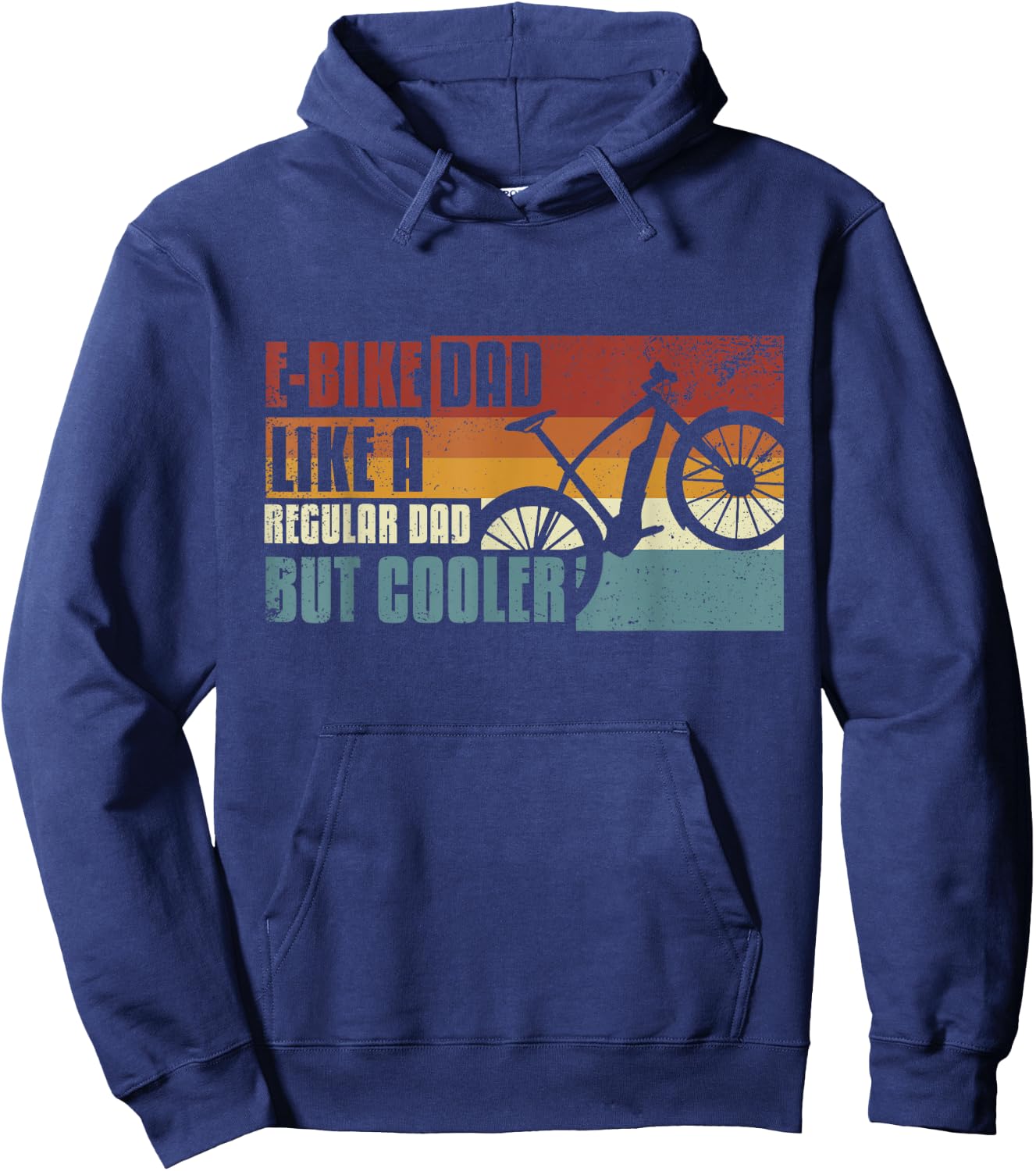 E-bike dad, like a regular dad, but cooler Hoodie - Hoodie | Navy
