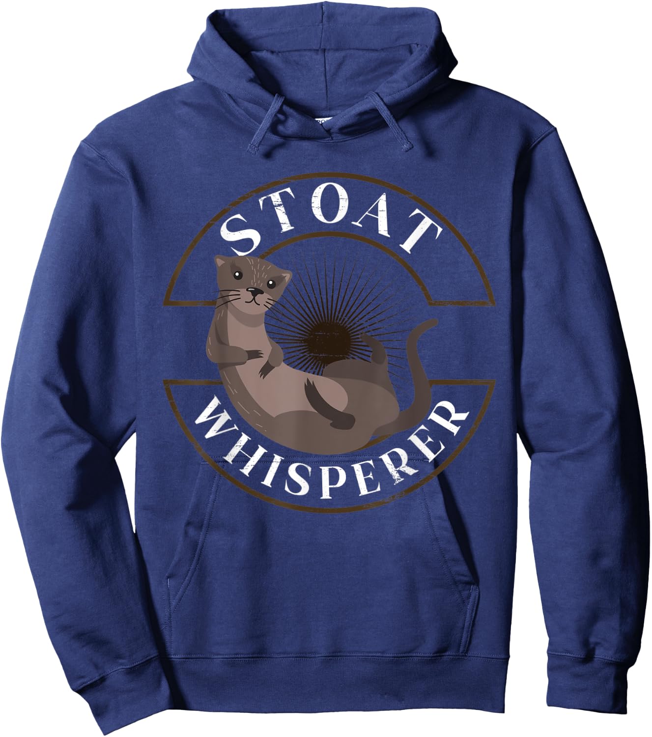 Stoat Whisperer Short-Tailed Weasel Ermine Hoodie - Hoodie | Navy