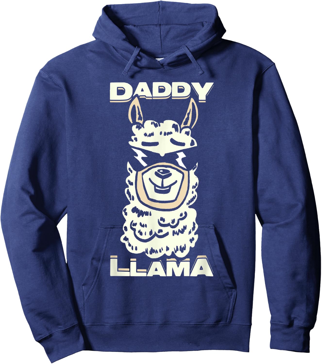 Daddy Llama Fathers Day Hoodie - Hoodie | Navy