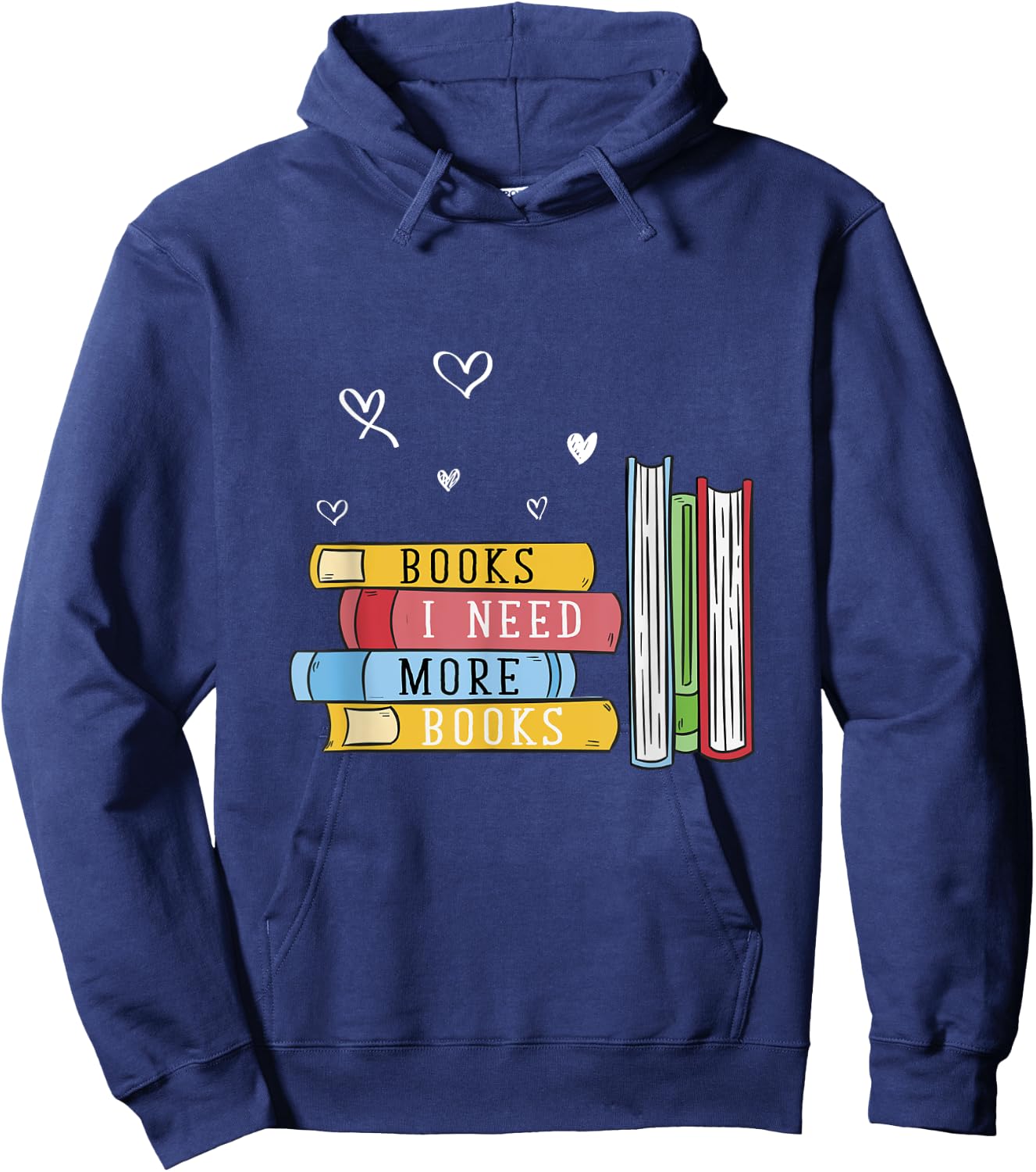 Funny Book Lover Gift Bibliophile Reading Hoodie - Hoodie | Navy