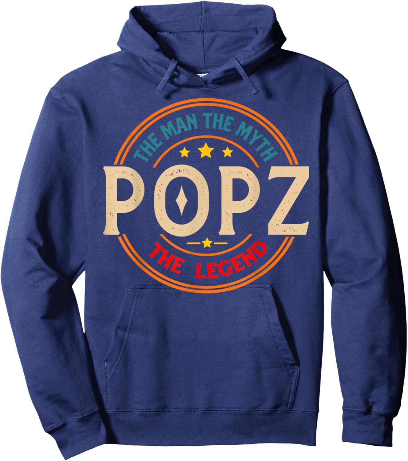 POPZ The Legend The Man, Funny POPZ Fathers Day Hoodie - Hoodie | Navy