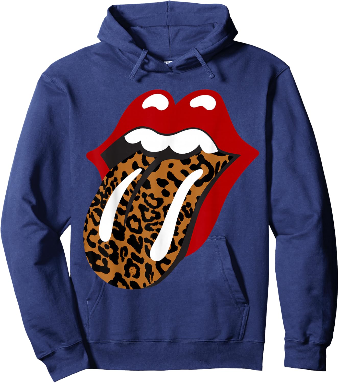 Rolling Stones Classic Leopard Tongue Hoodie - Hoodie | Navy