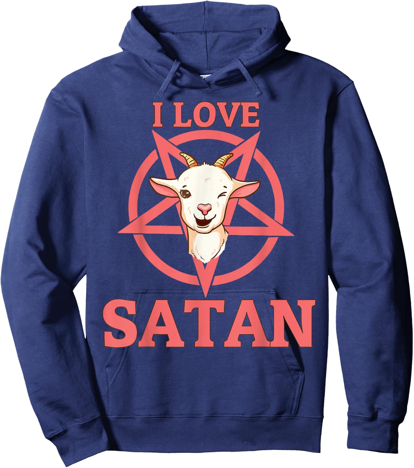 I Love Satan Hoodie - Hoodie | Navy