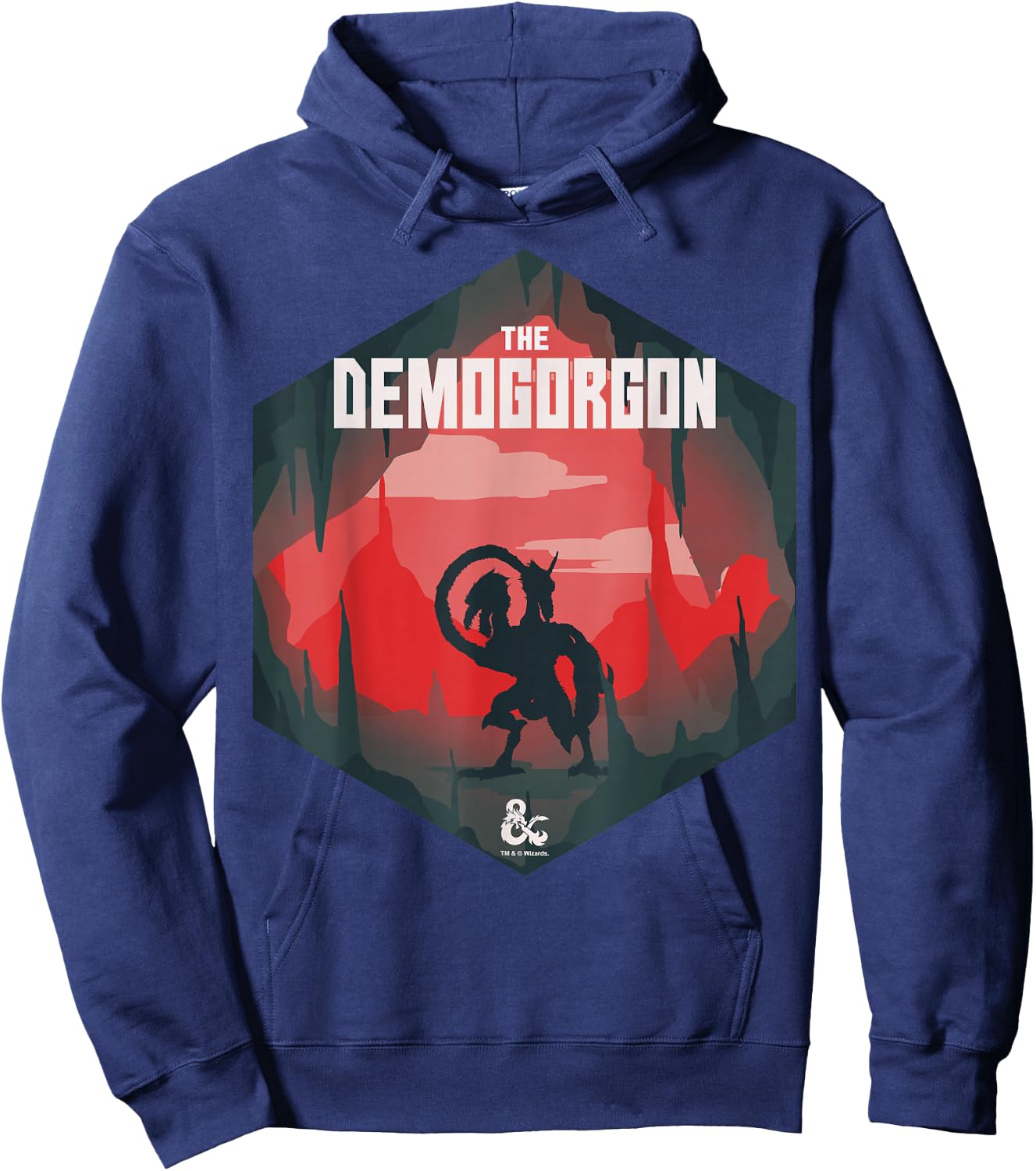 Dungeons & Dragons The Demogorgon Silhouette Hoodie - Hoodie | Navy