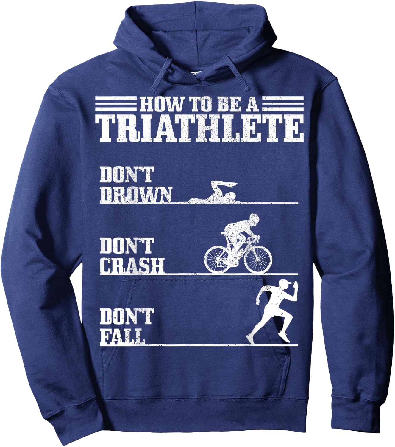 Triathlon Sport Funny Triathlete Gift Hoodie - Hoodie | Navy