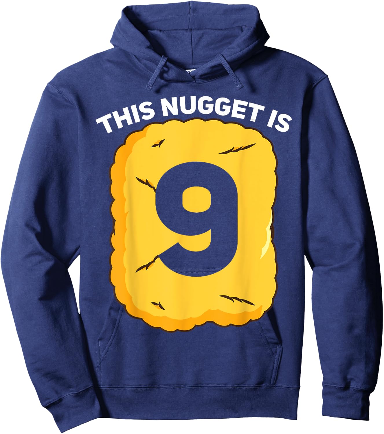 9 Year Old Chicken Nugget Birthday Party Hoodie - Hoodie | Navy