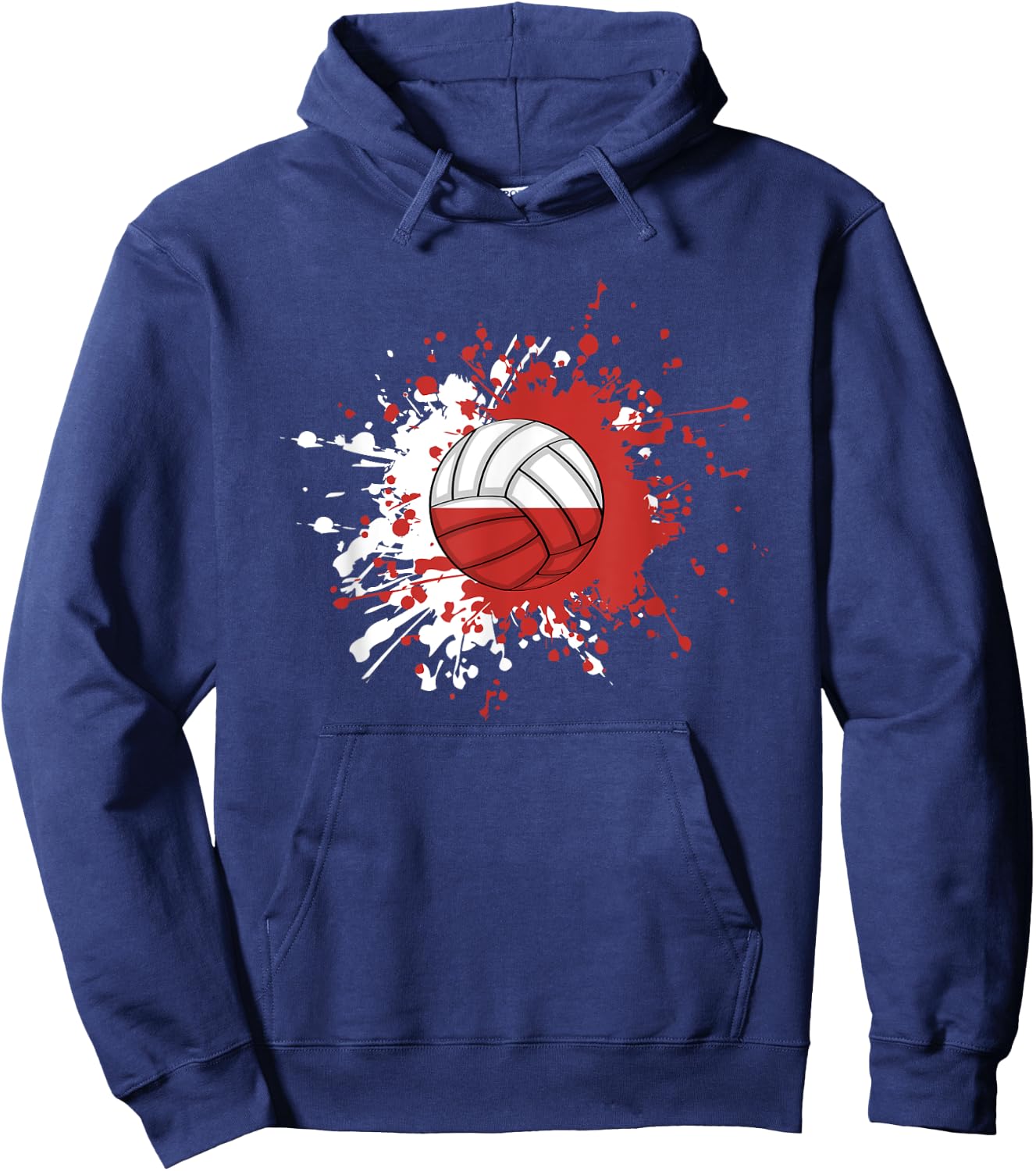 Polish Volleyball With The Flag Of Poland Hoodie - Hoodie | Navy