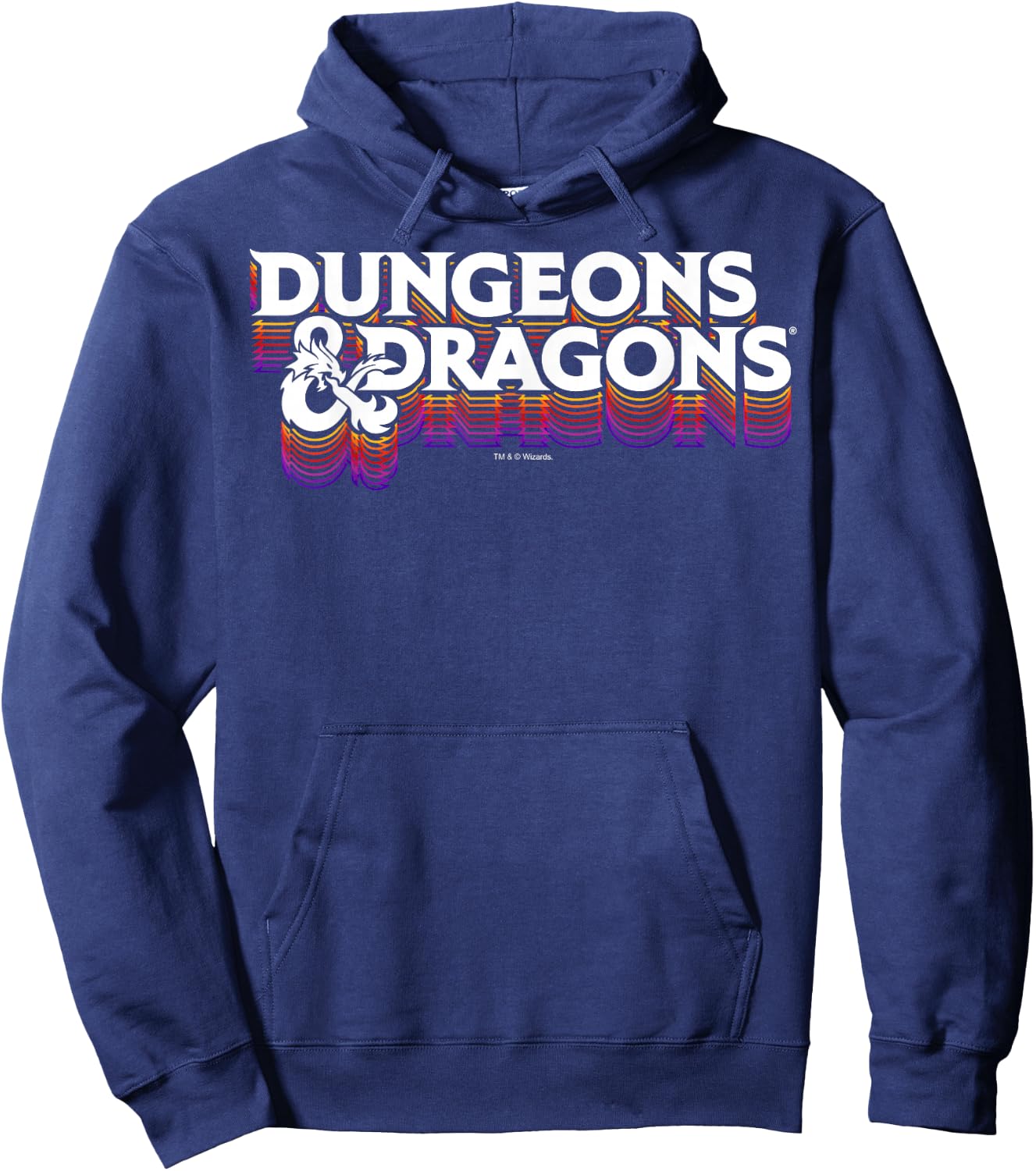 Dungeons & Dragons Retro Logo Stack Hoodie - Hoodie | Navy