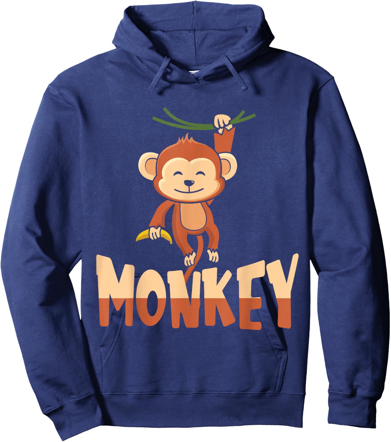 Zoo Animal Toddlers Kids Gift Cute Monkey Hoodie - Hoodie | Navy
