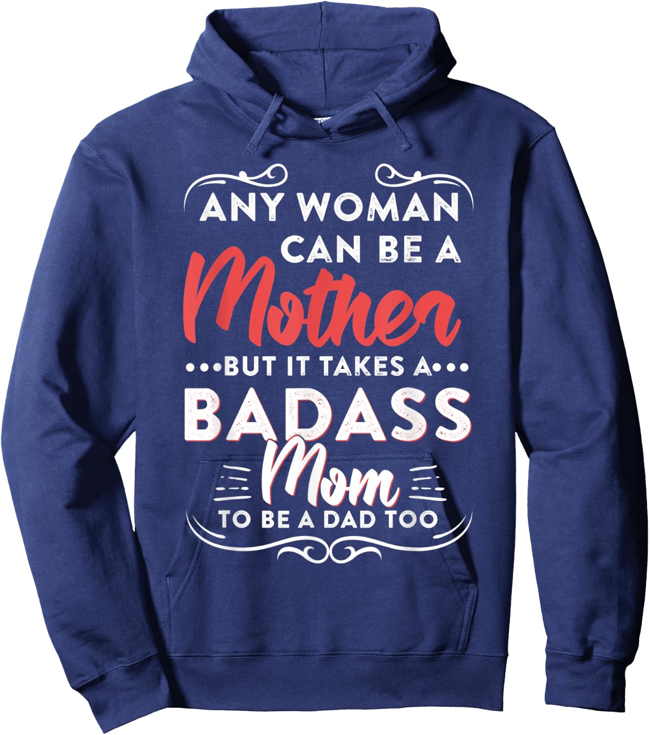 Funny Happy Father's Day To The Best Single Mom Hoodie - Hoodie | Navy