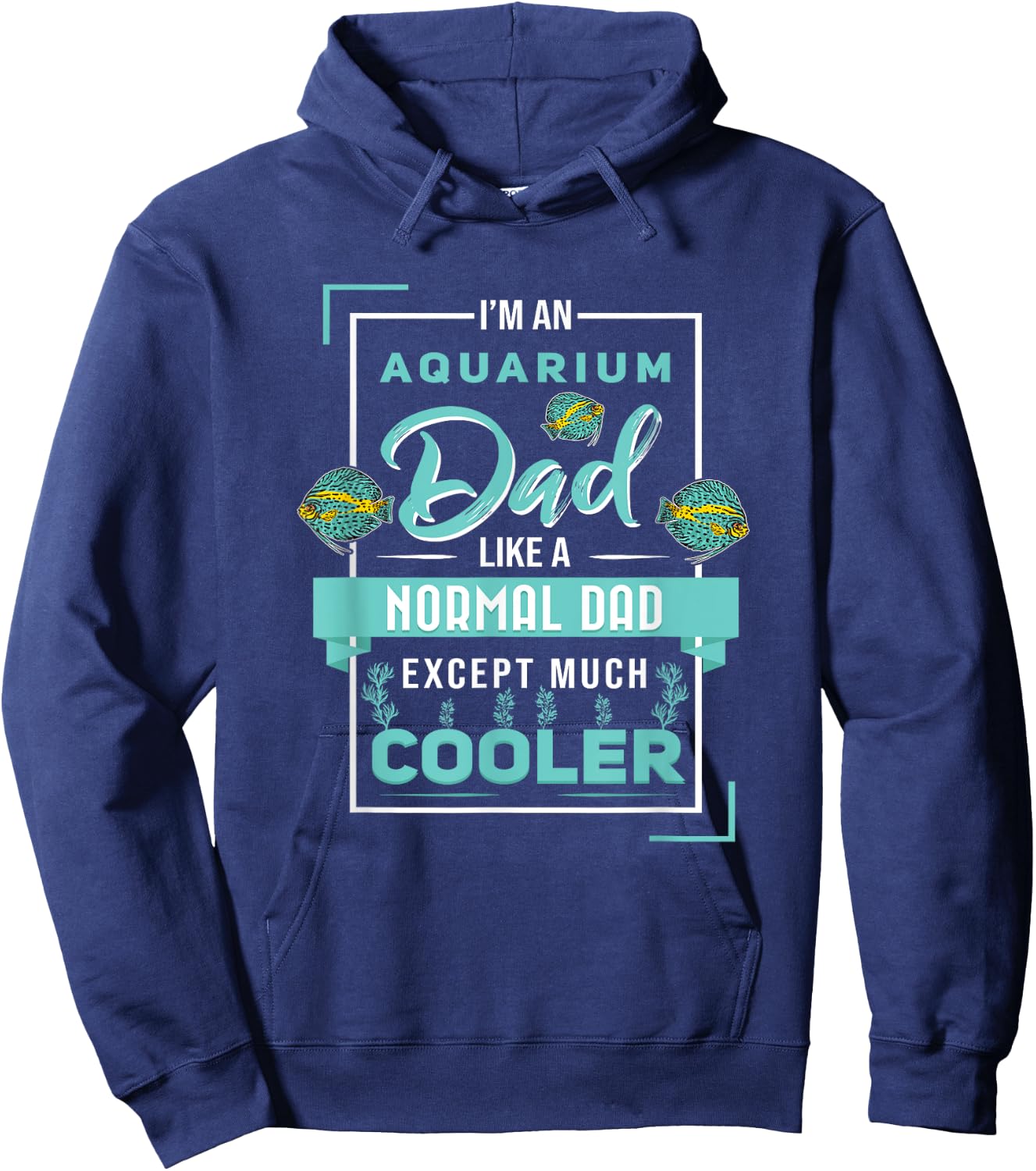 Aquarium Dad Discus Fish Aquarist Fish Breeder Hoodie - Hoodie | Navy