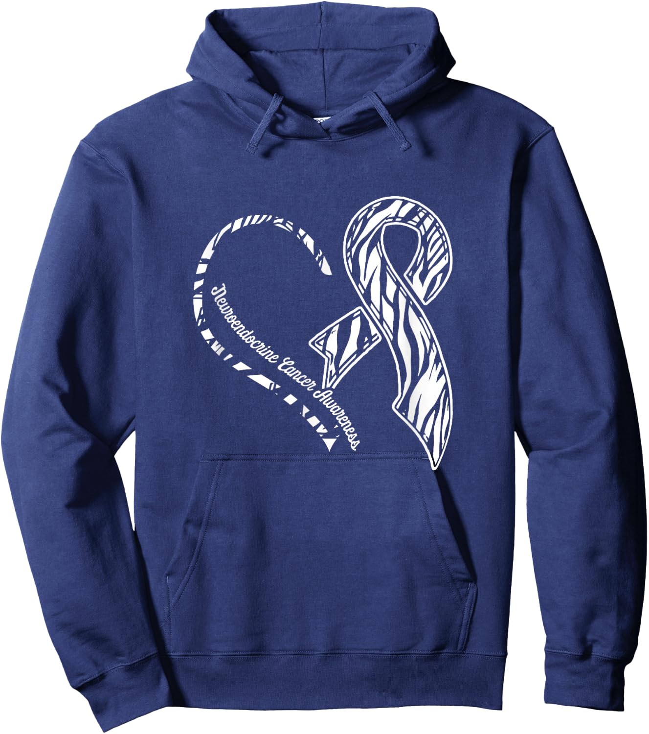 Neuroendocrine Cancer Survivor Heart Warrior Hoodie - Hoodie | Navy